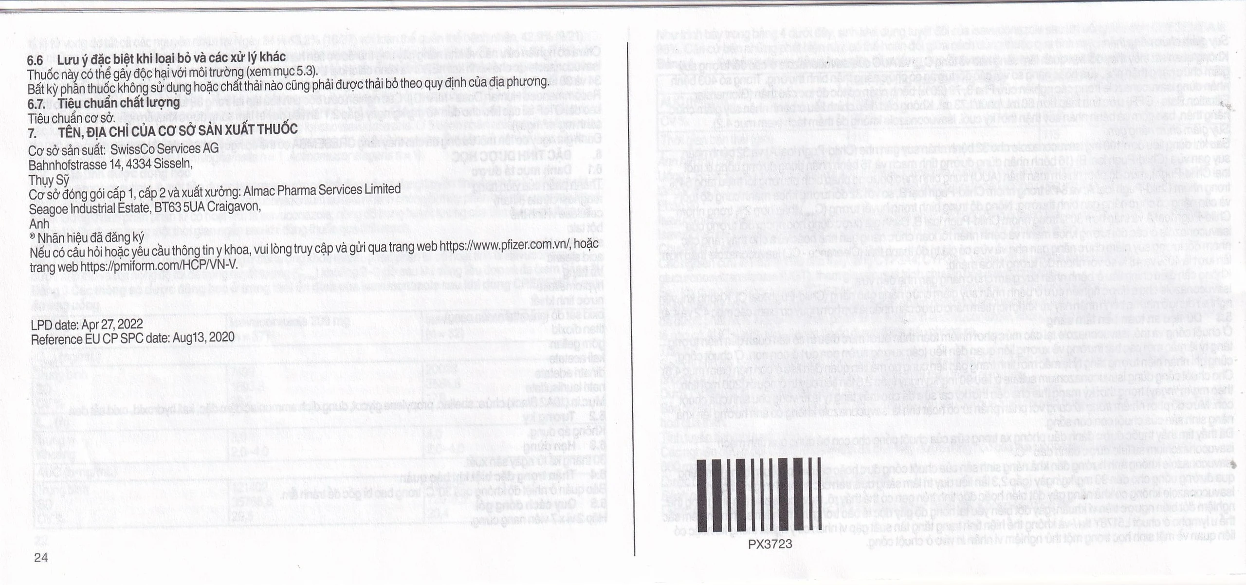 Thuốc Cresemba 100mg Pfizer điều trị nhiễm nấm Aspergillus xâm lấn và nhiễm nấm Mucorales (2 vỉ x 7 viên)