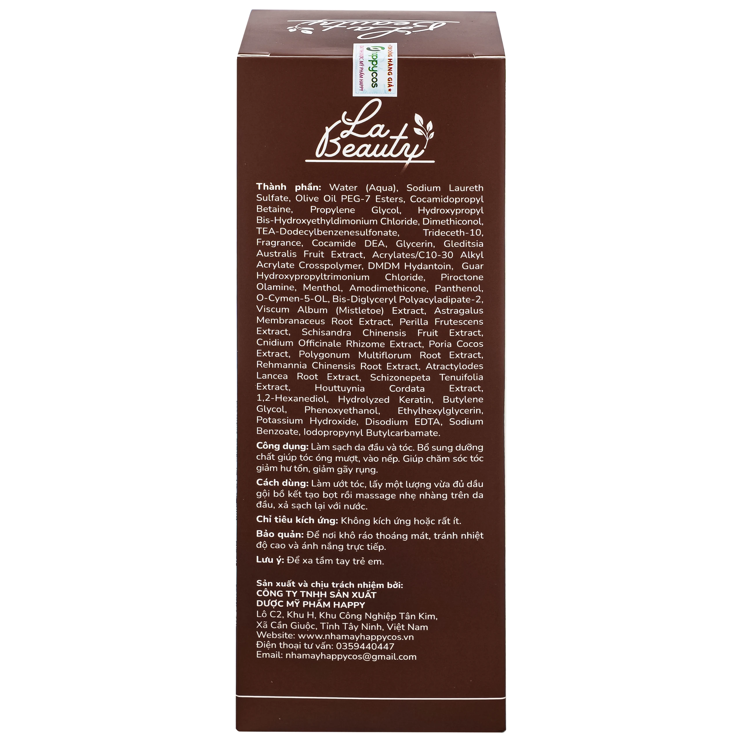 Dầu gội Bồ Kết cô đặc La Beauty giảm gãy rụng, dưỡng tóc óng mượt (300ml)