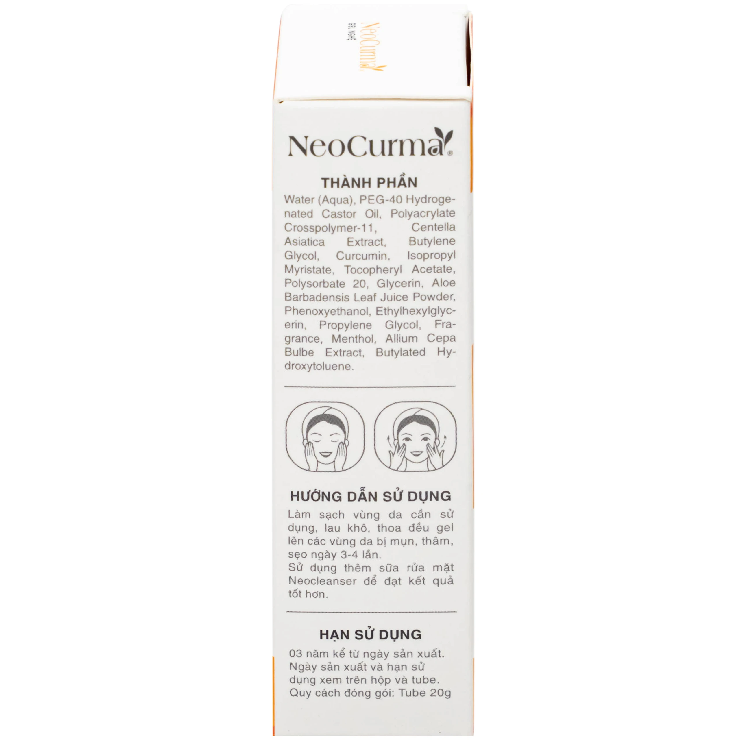 Gel Nghệ NeoCurma giảm mụn, ngừa sẹo, mờ vết thâm (20g)