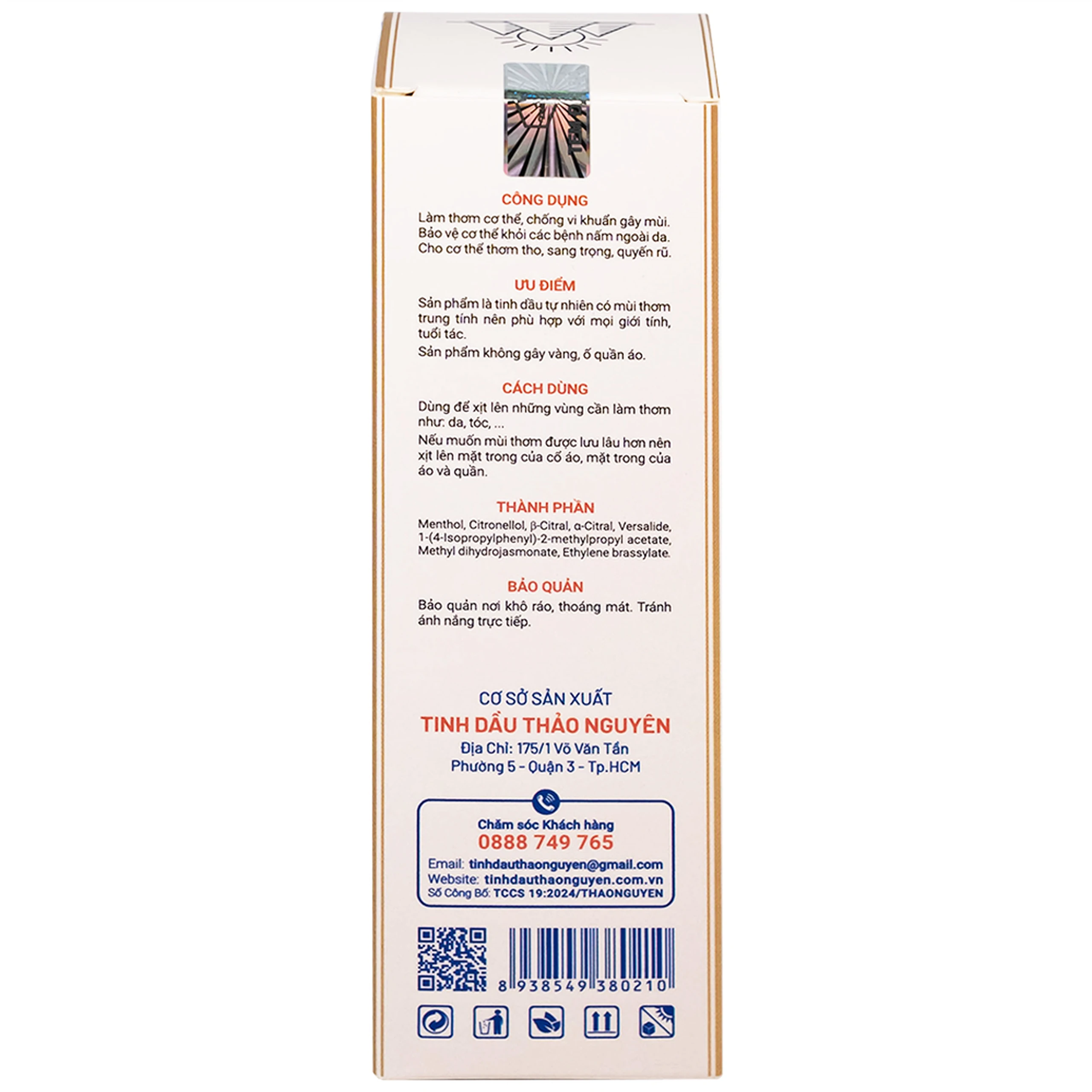 Tinh dầu Musk Omnia Thảo Nguyên 50ml làm thơm cơ thể, chống vi khuẩn gây mùi