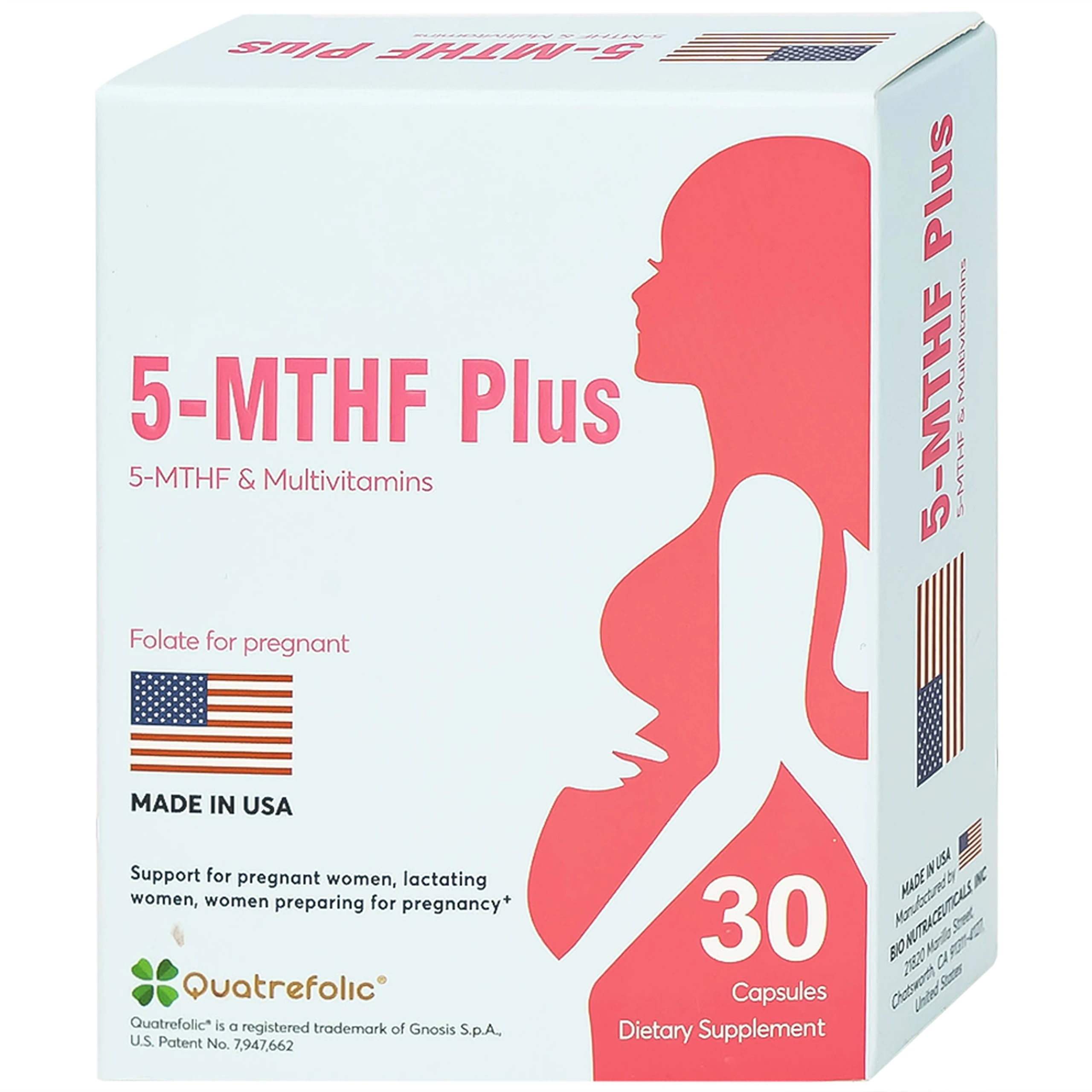 Viên bổ sung 5-MTHF, vitamin, khoáng chất cho phụ nữ mang thai 5-MTHF Plus (3 vỉ x 10 viên)