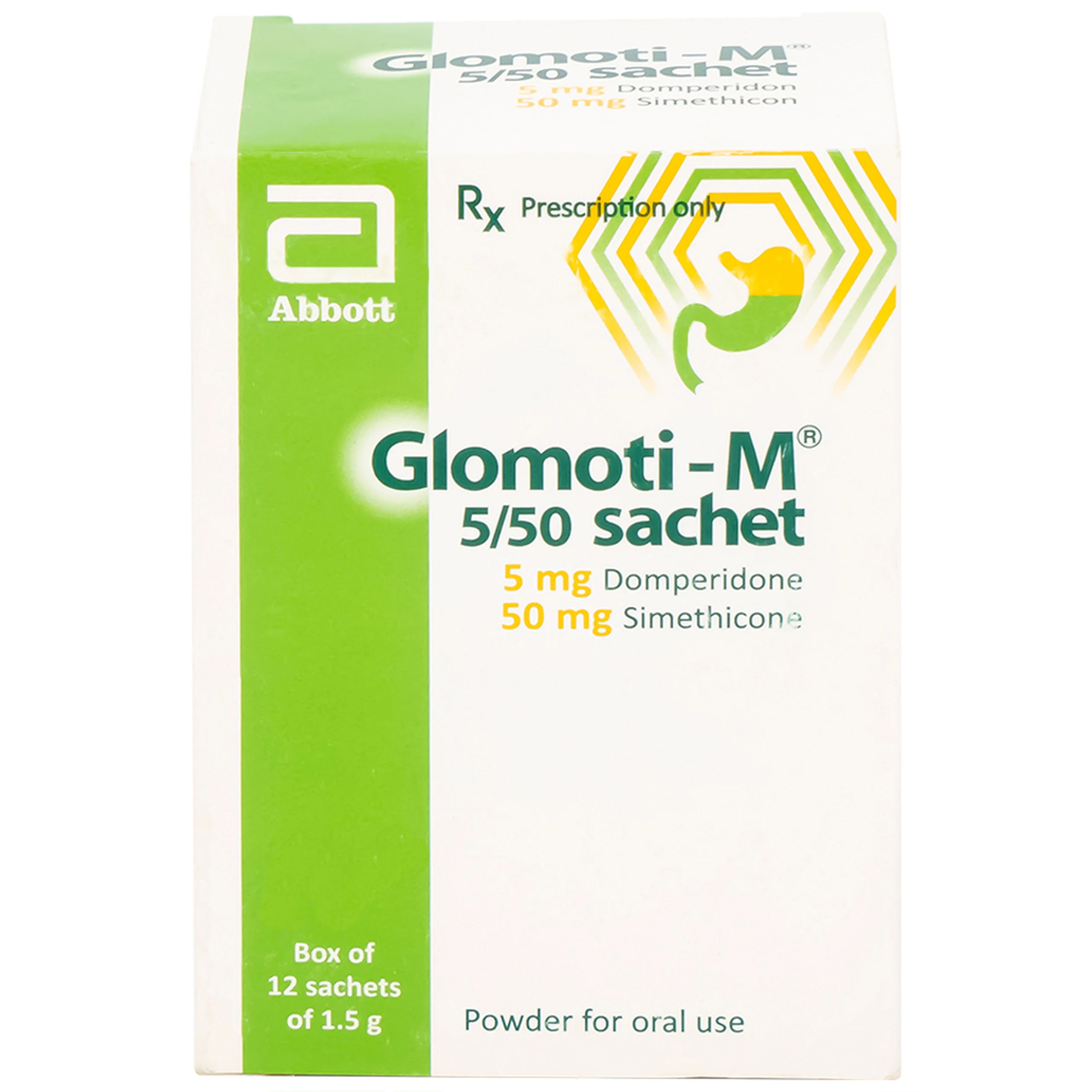 Bột Glomoti-M Glomed điều trị triệu chứng buồn nôn (12 gói x 1.5g)