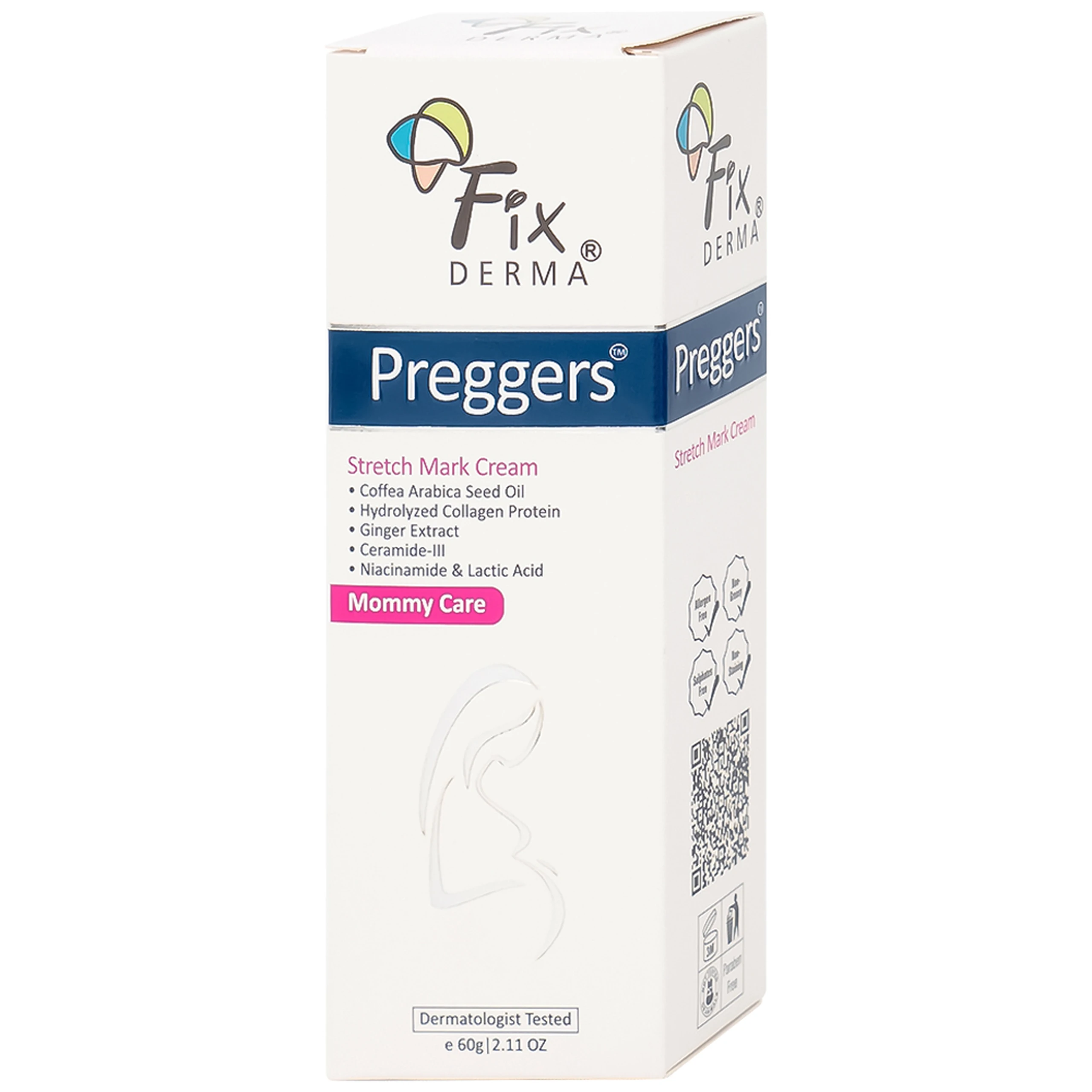 Kem bôi ngừa rạn da bà bầu Fixderma Preggers Stretch Mark cream 60g