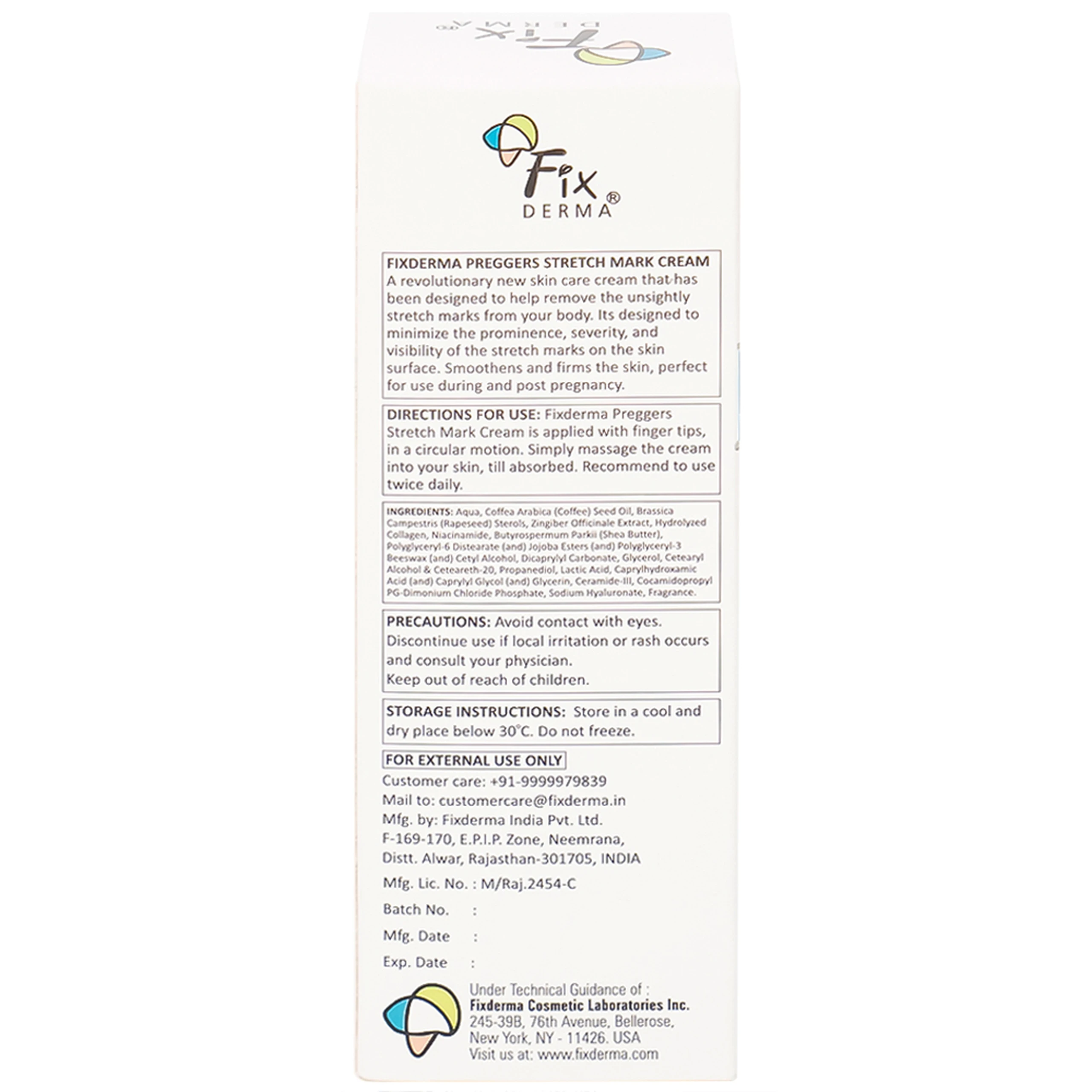 Kem bôi ngừa rạn da bà bầu Fixderma Preggers Stretch Mark cream 60g