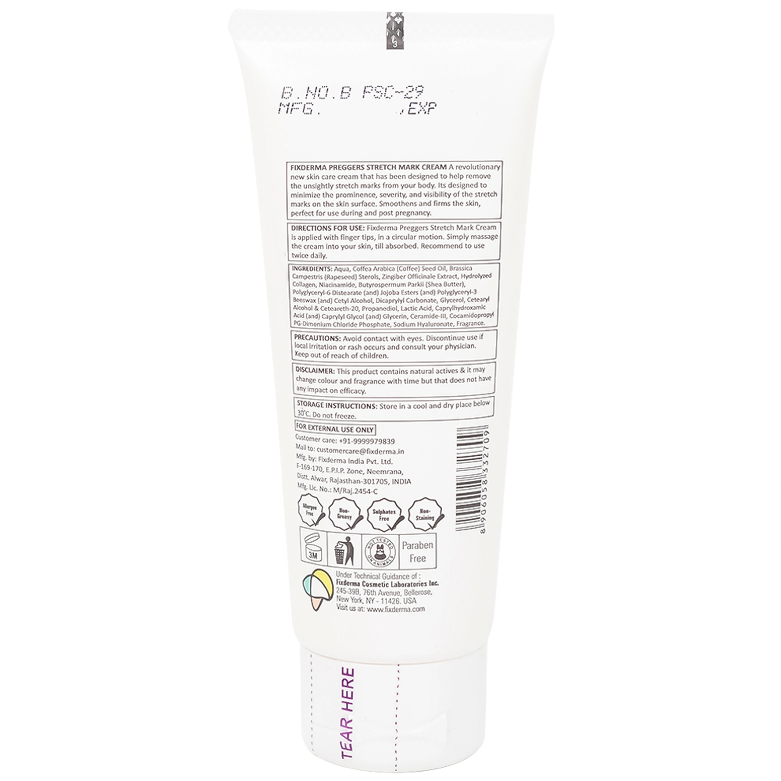 Kem bôi ngừa rạn da bà bầu Fixderma Preggers Stretch Mark cream 60g