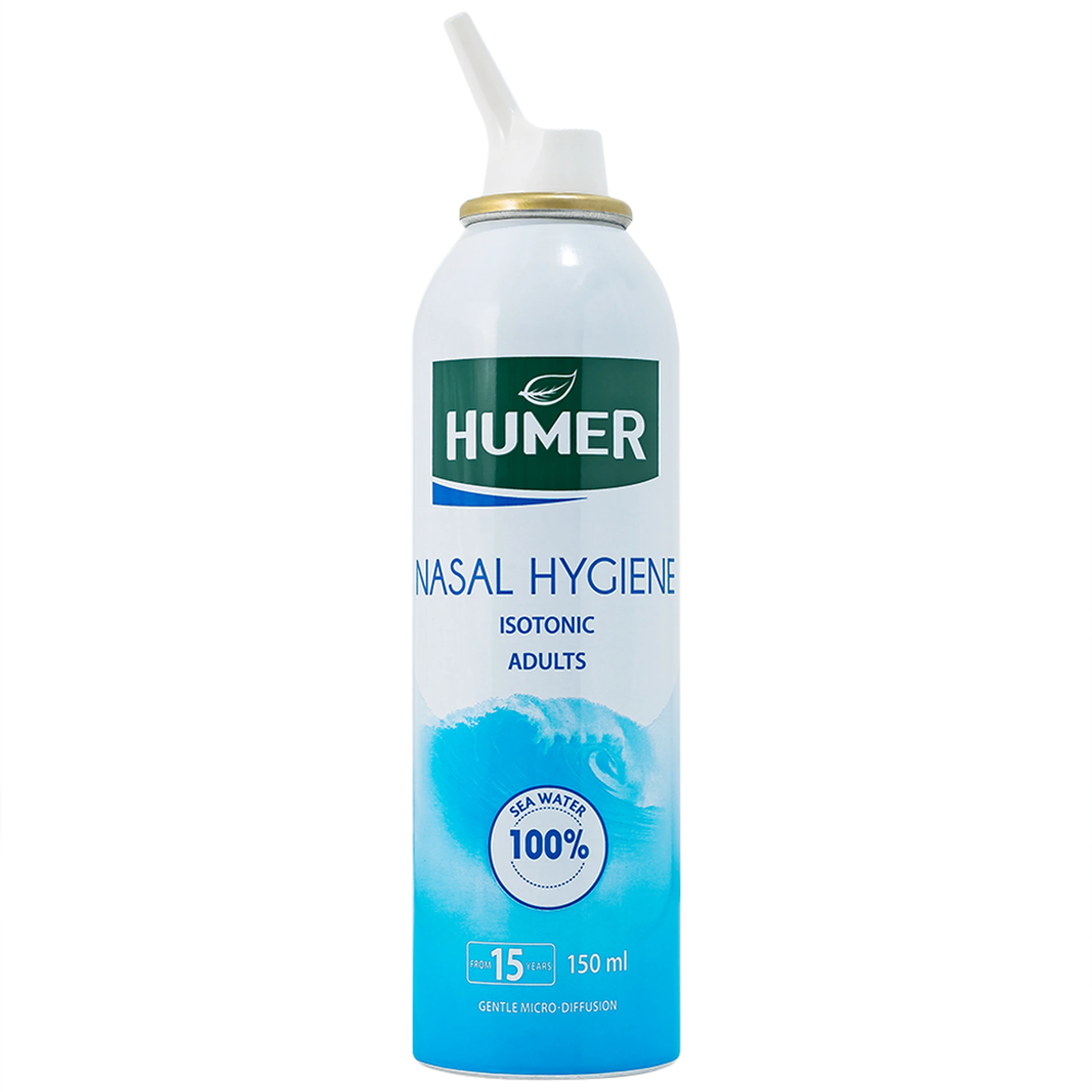 Xịt mũi người lớn Humer 150 Nasal Hygiene Adulte 150ml giúp vệ sinh mũi hàng ngày cho người trên 15 tuổi