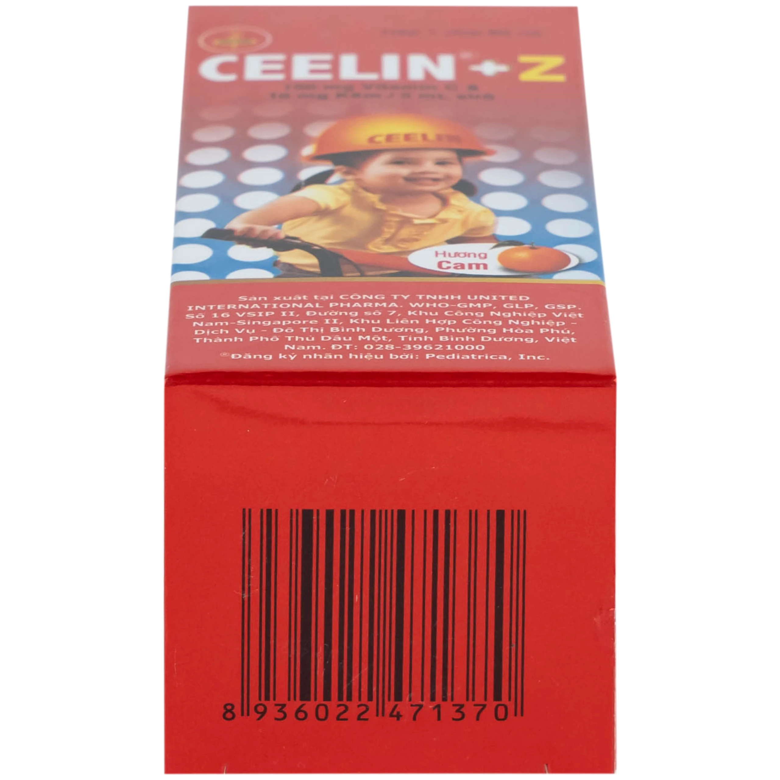 Siro Ceelin + Z United phòng ngừa và điều trị thiếu vitamin C hoặc thiếu kẽm (60ml)