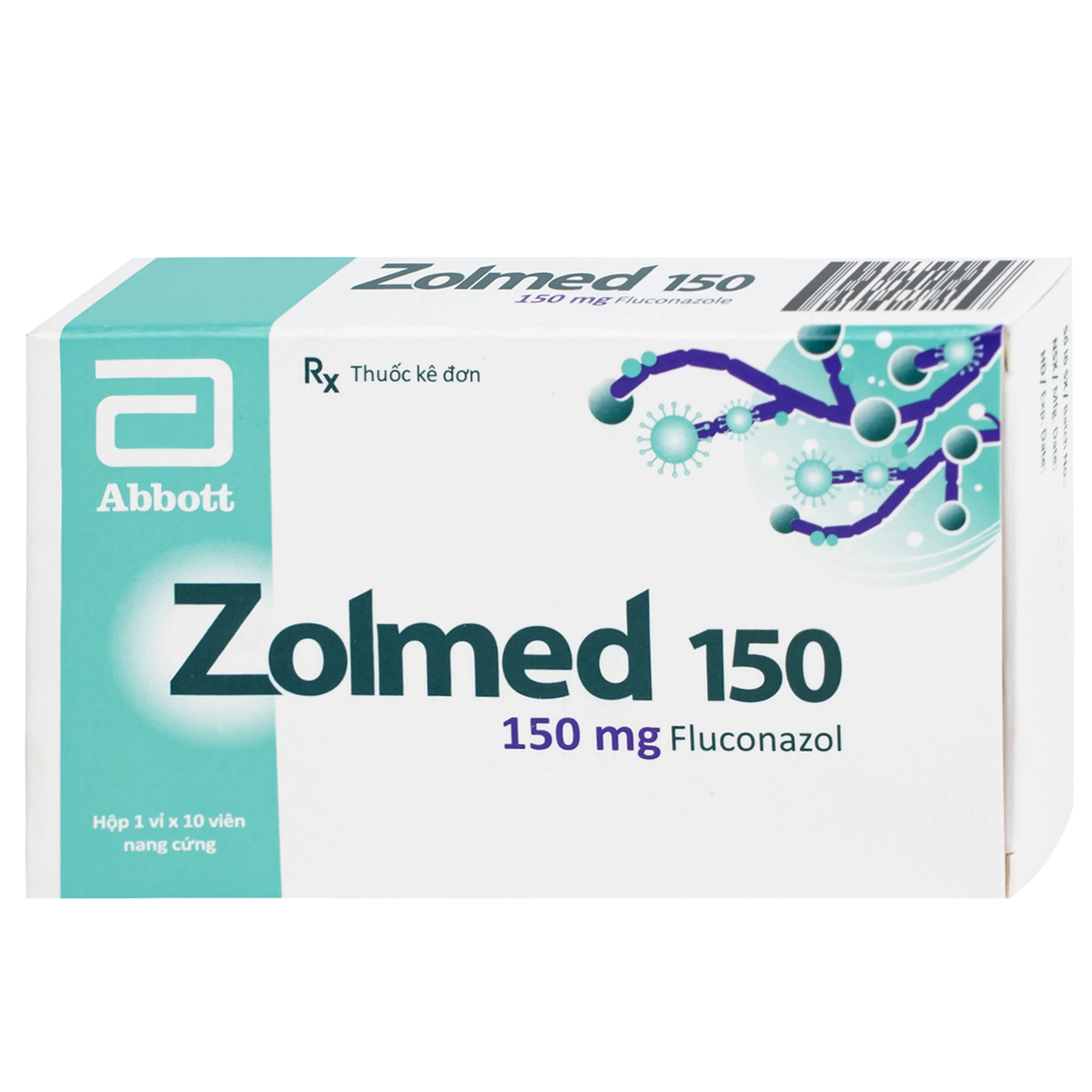 Thuốc Zolmed 150 Abbott điều trị các bệnh nhiễm nấm, dự phòng nhiễm nấm (1 vỉ x 10 viên)