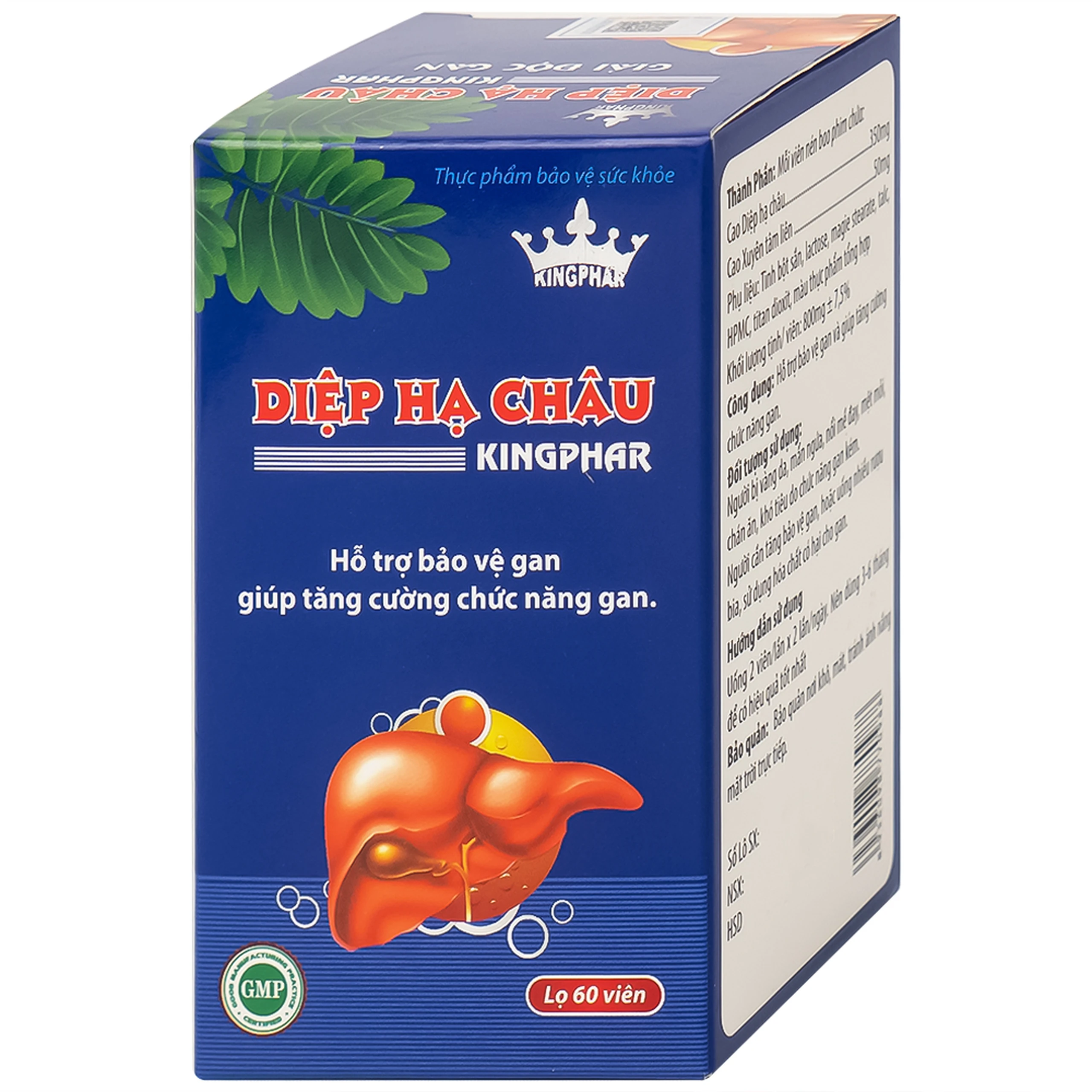 Viên uống hỗ trợ bảo vệ gan, tăng cường chức năng gan Diệp Hạ Châu Kingphar (60 viên)