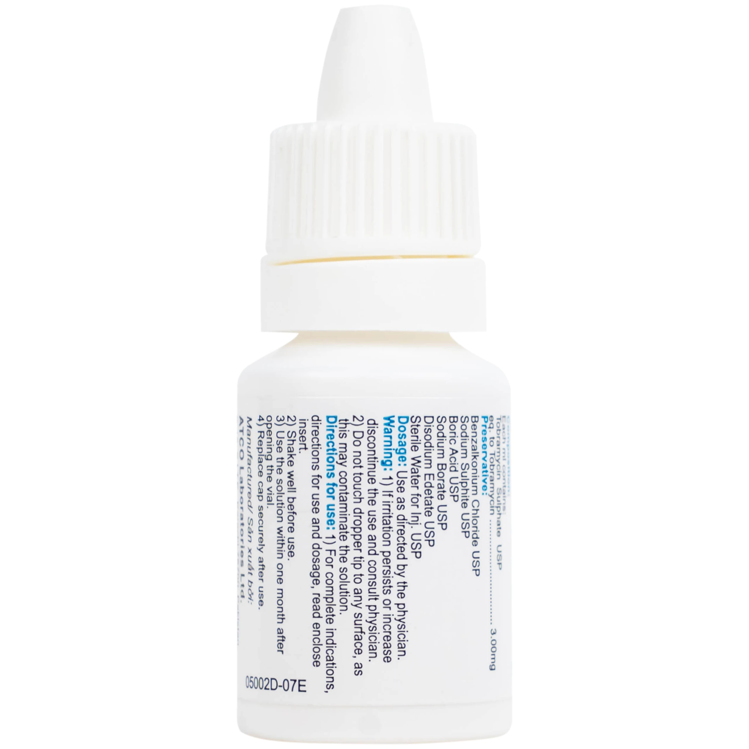 Thuốc Bralcib 3mg Atco điều trị các nhiễm khuẩn phần ngoài mắt do vi khuẩn nhạy cảm (5ml)