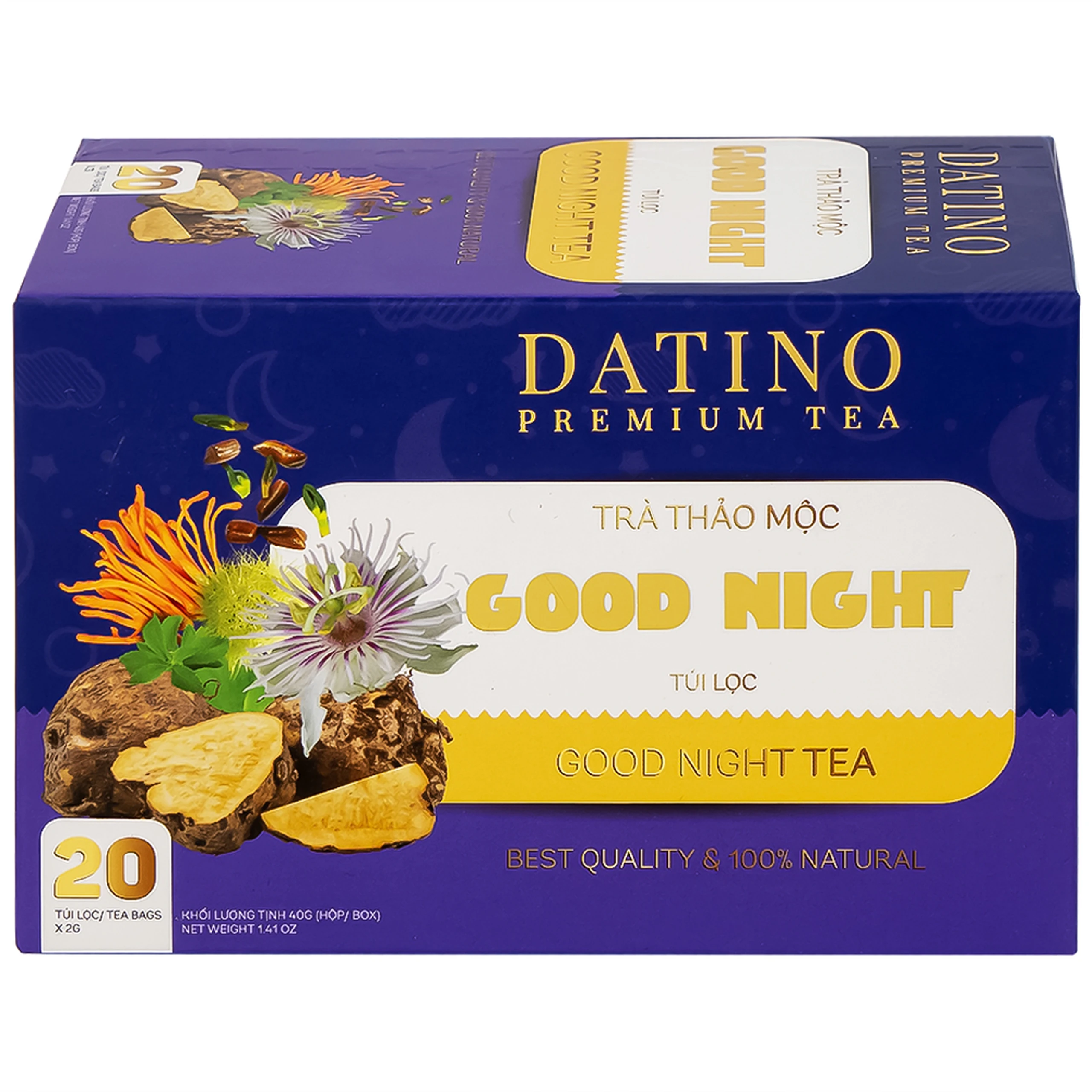 Trà Thảo Mộc Good Night Datino Premium Tea (20 túi lọc x 2g)