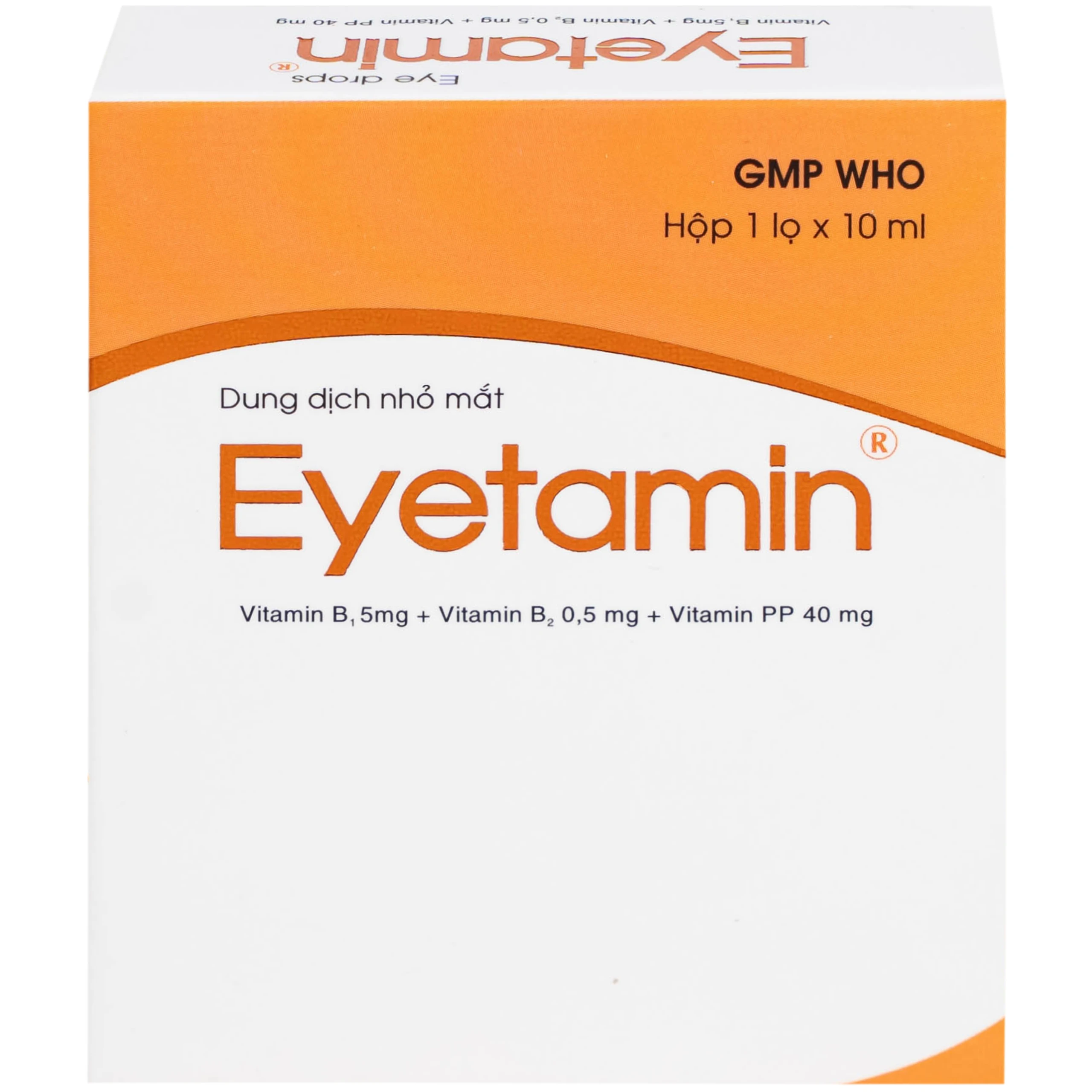 Dung dịch nhỏ mắt Eyetamin 10ml Bidiphar hỗ trợ phòng ngừa các triệu chứng chảy nước mắt, đỏ mắt 