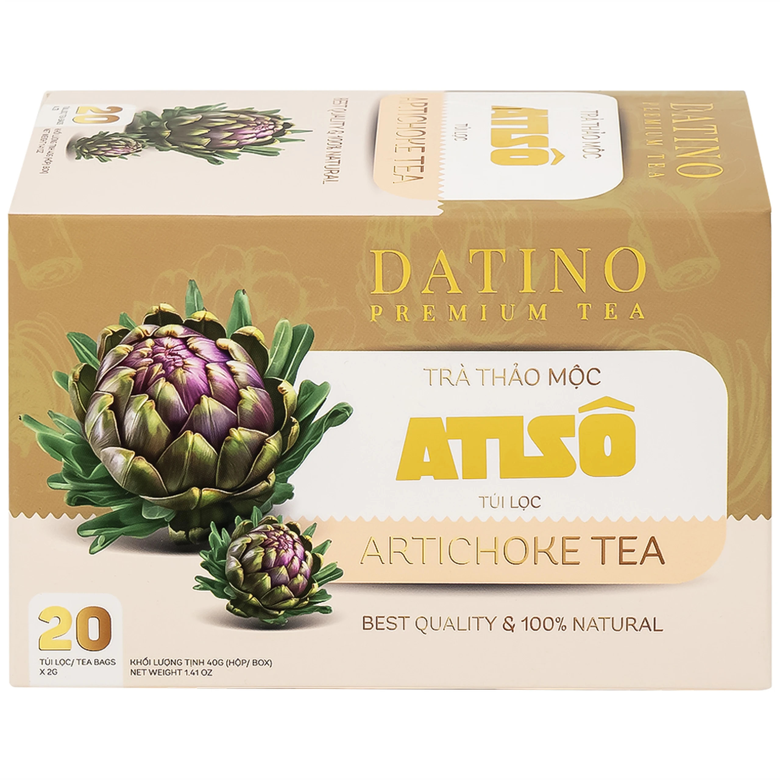 Trà Thảo Mộc Atiso Datino Premium Tea (20 túi lọc x 2g)