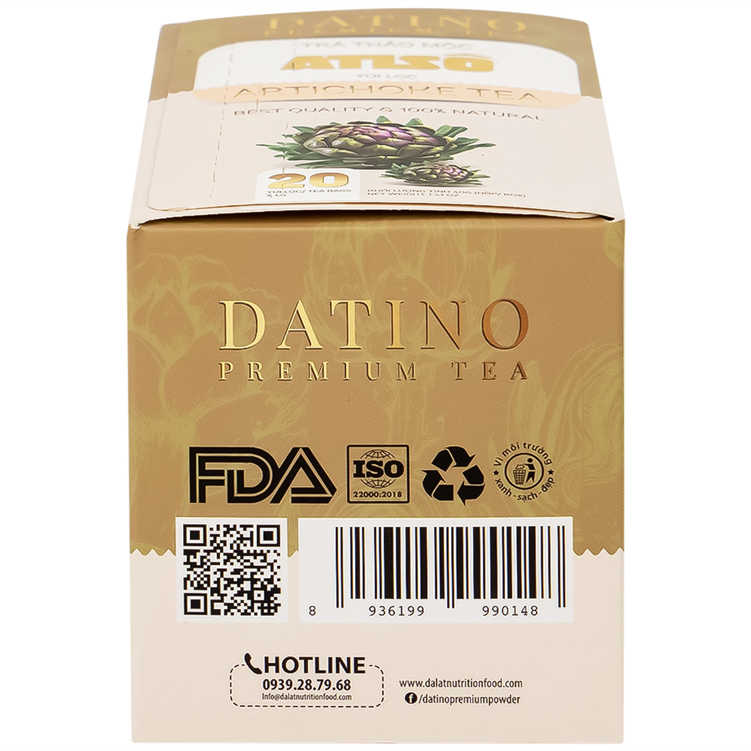 Trà Thảo Mộc Atiso Datino Premium Tea (20 túi lọc x 2g)