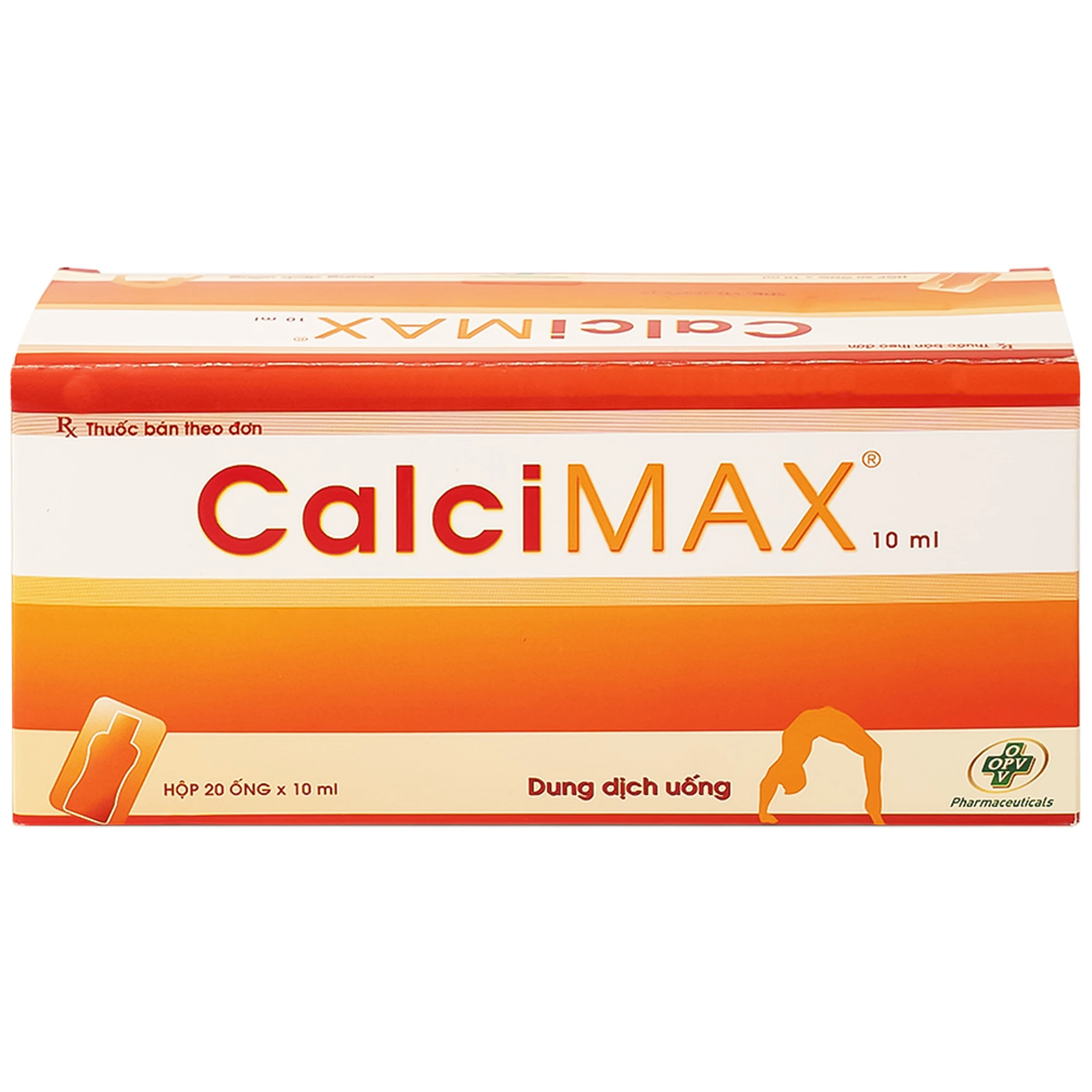 Dung dịch uống CalciMAX OPV giúp ngon miệng, chắc khỏe xương (20 ống x 10ml)