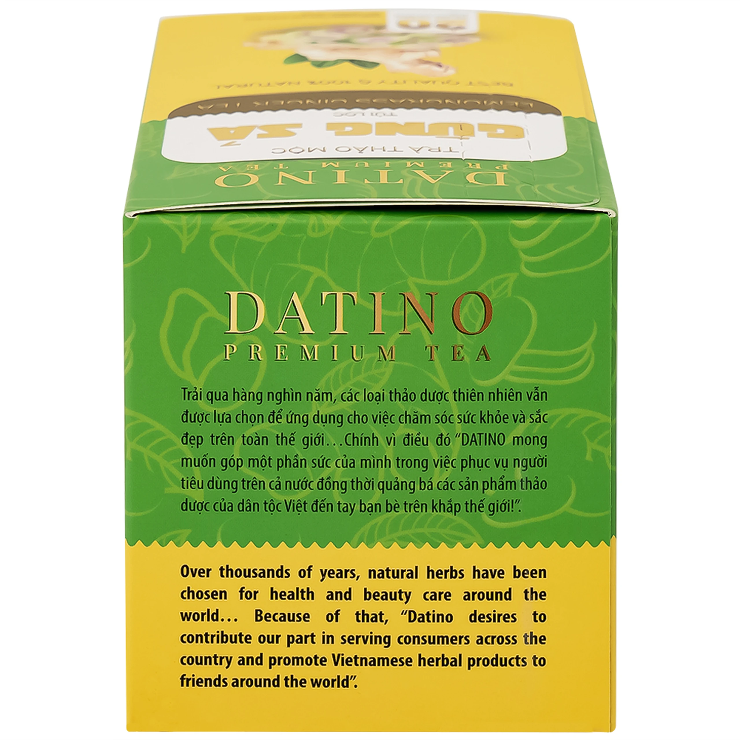 Trà Thảo Mộc Gừng Sả Datino Premium Tea (20 túi lọc x 2g)