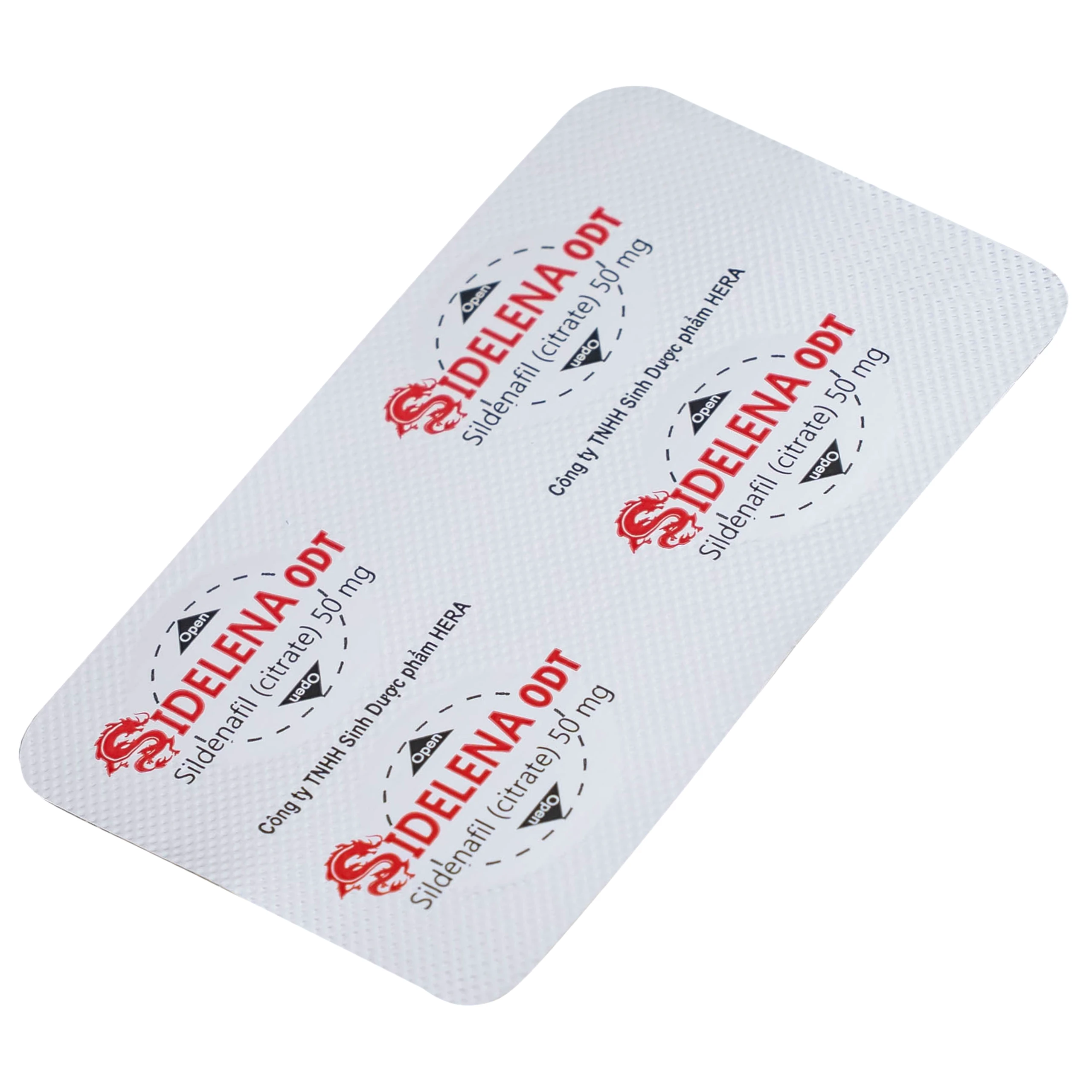 Thuốc Sidelena ODT 50mg Herabiopharm điều trị rối loạn chức năng cương dương ở nam giới (1 vỉ x 4 viên)