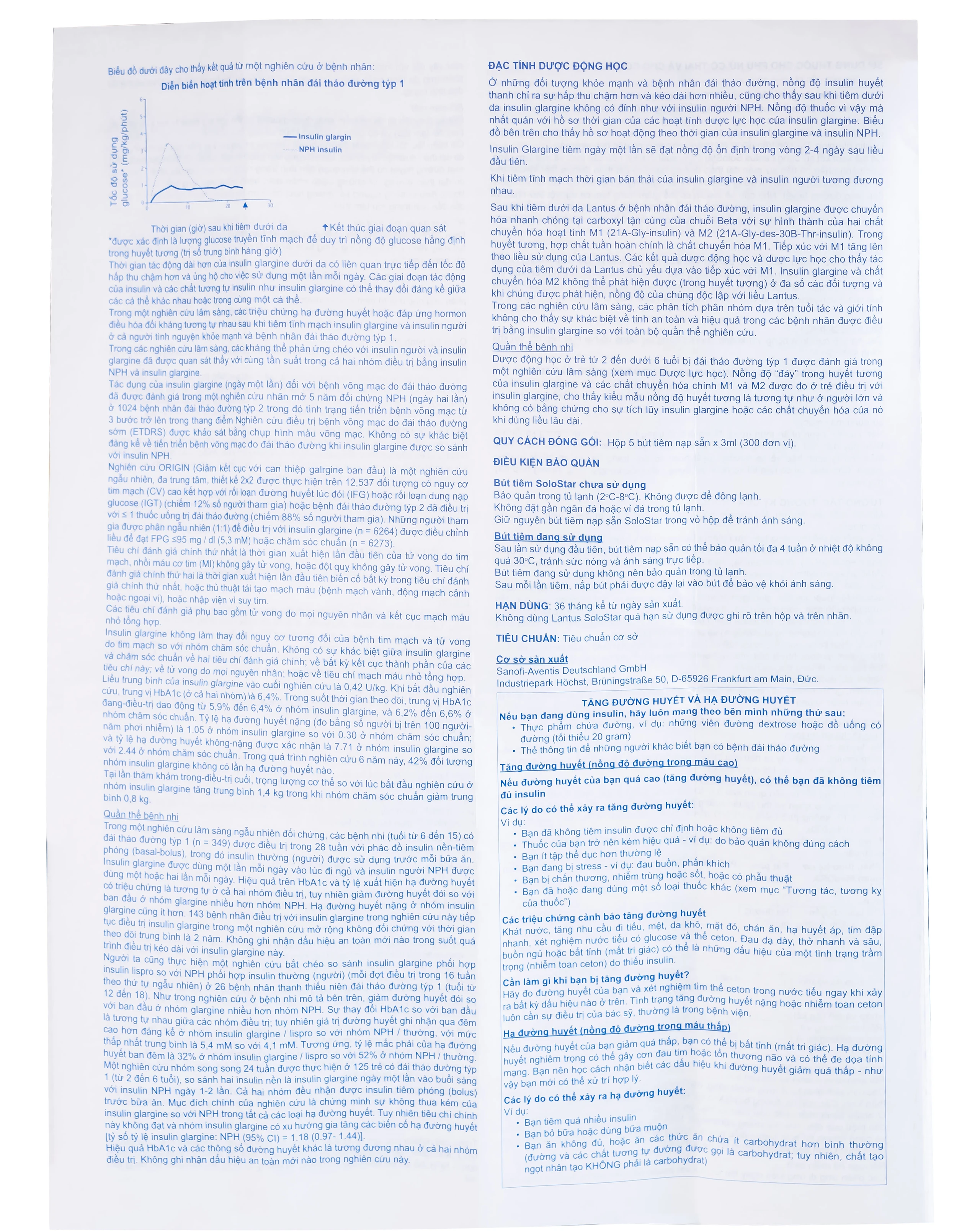 Bút tiêm Lantus SoloStar 100 Units/ml điều trị đái tháo đường (5 cây x 3ml)