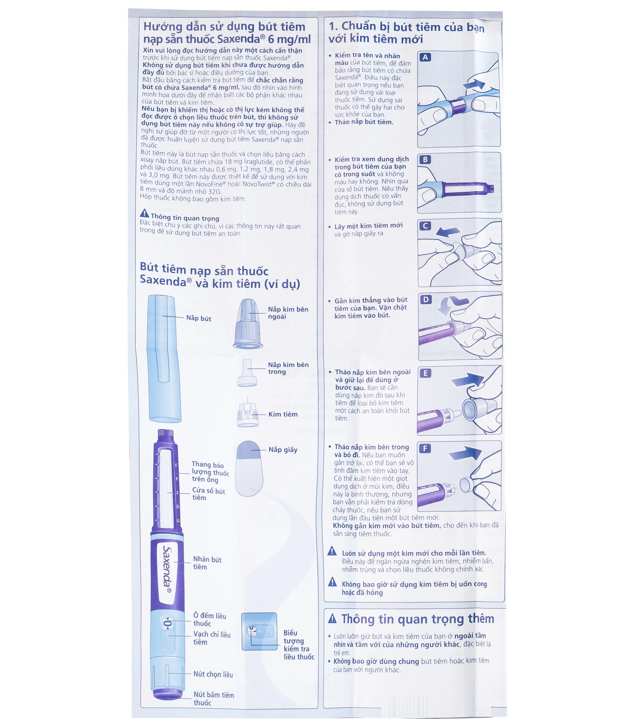 Dung dịch tiêm Saxenda 6mg/ml Novo Nordisk hỗ trợ cho chế độ ăn giảm calo (3 cây)