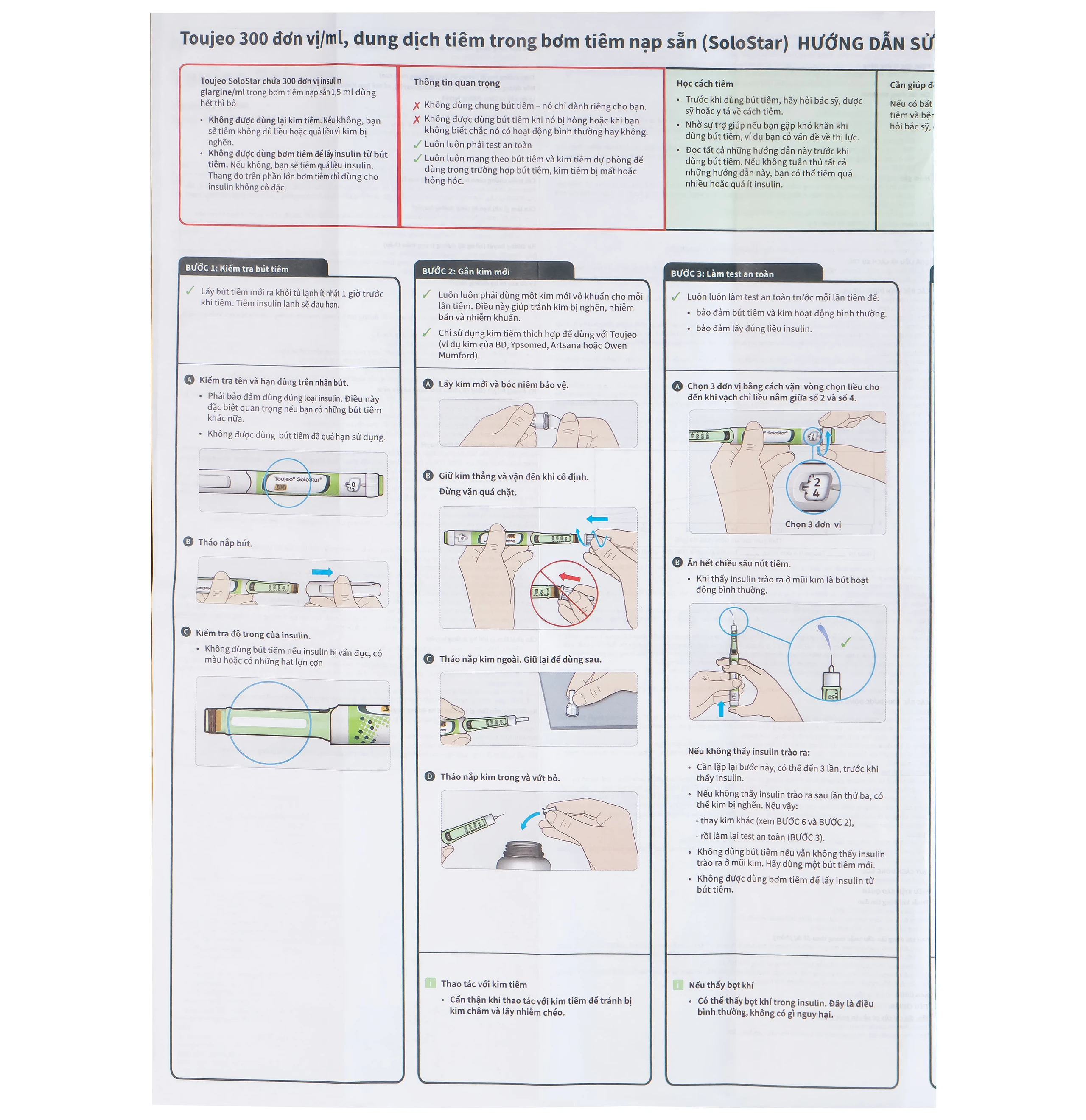 Thuốc tiêm Toujeo Solostar 300U/ml Sanofi điều trị đái tháo đường (5 cây)