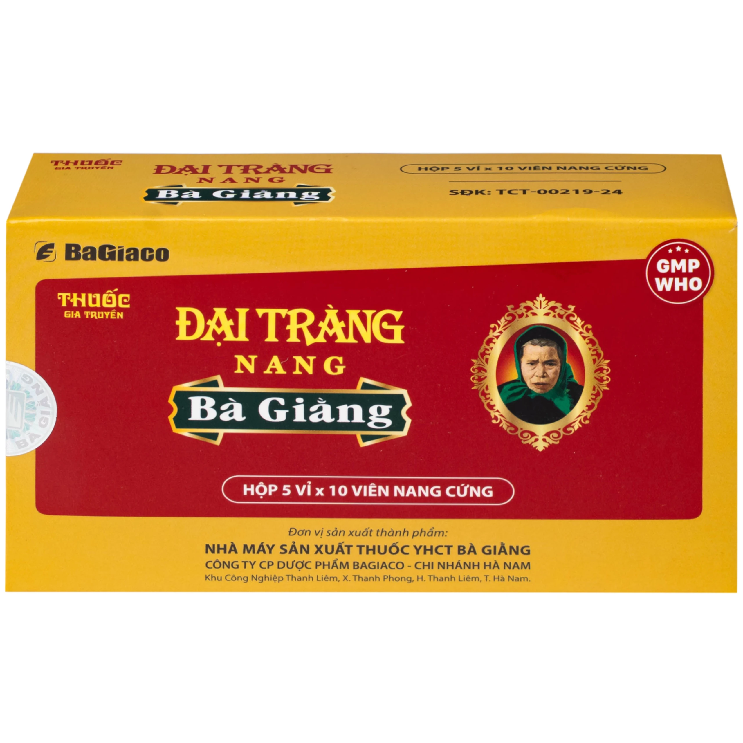 Thuốc Đại tràng nang Bà Giằng điều trị viêm đại tràng co thắt, hội chứng ruột kích thích (5 vỉ x 10 viên)