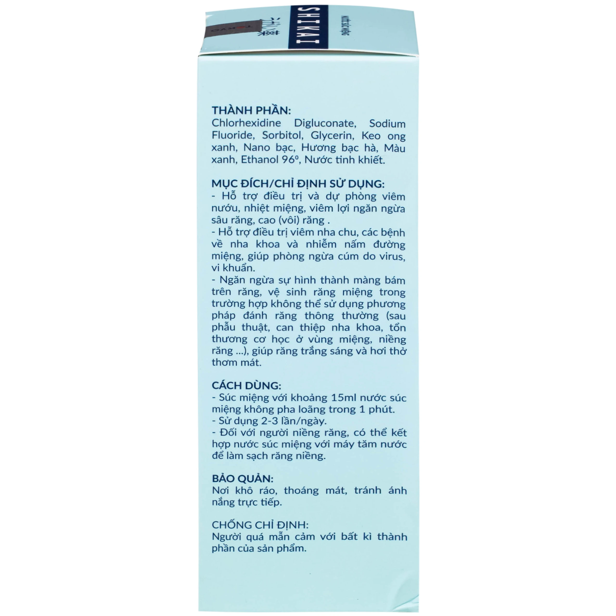 Nước súc miệng Shikai Tokyo Pharma hỗ trợ điều trị viêm nướu, viêm lợi, nha chu,ngừa virus, vi khuẩn 250ml