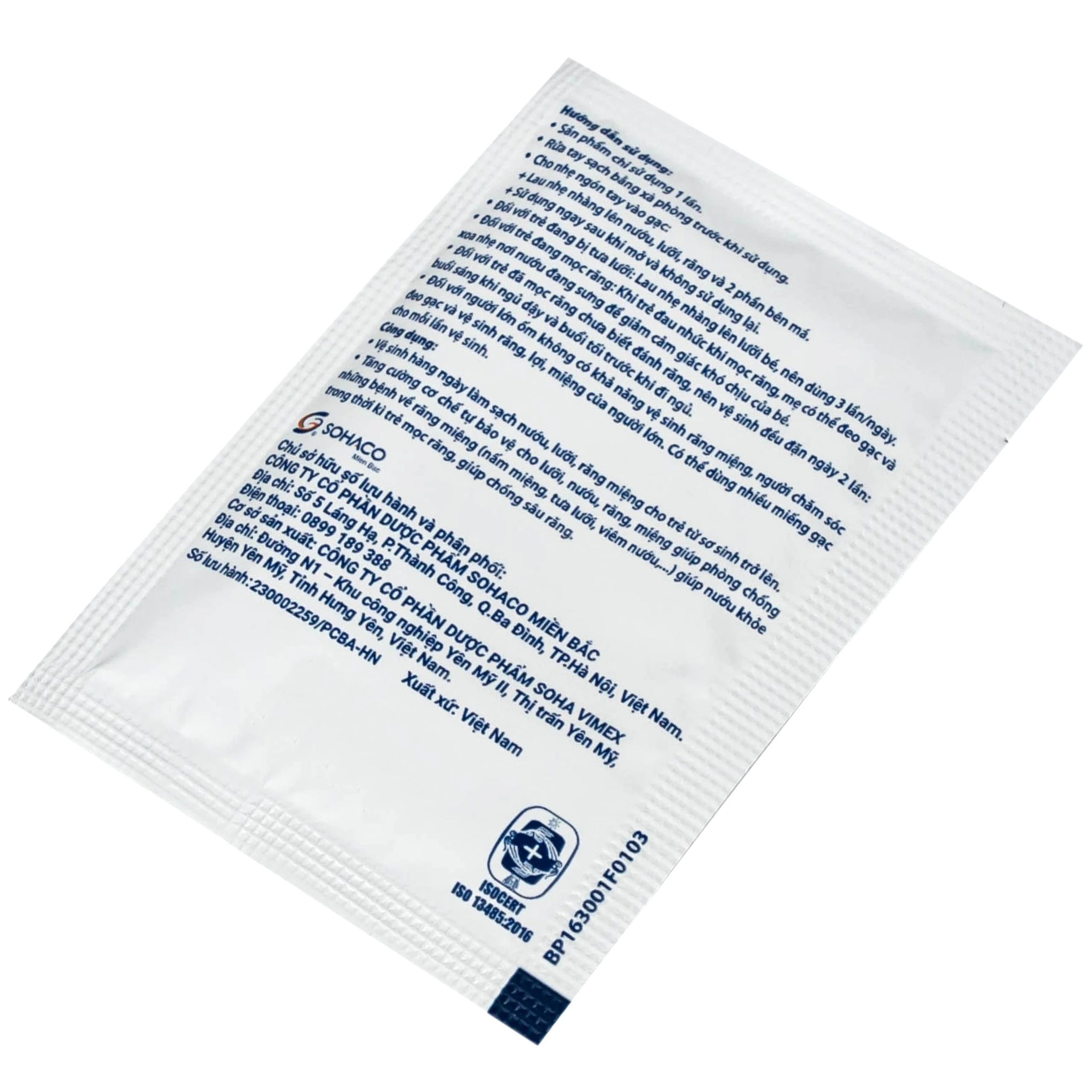 Gạc răng miệng Sachi cho bé sơ sinh (30 gói) làm sạch và bảo vệ răng miệng cho bé