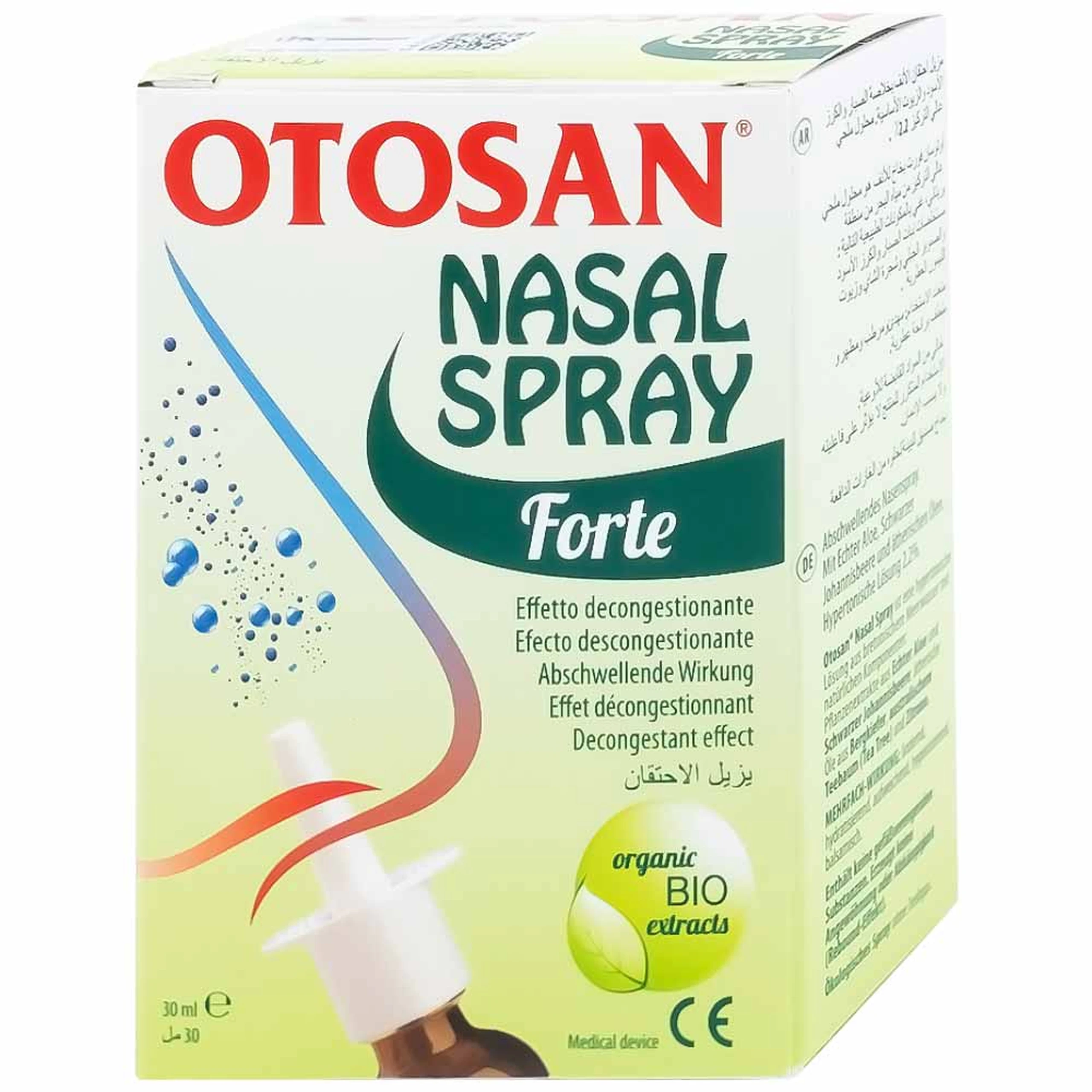 Xịt mũi người lớn Otosan Nasal Spray Forte 30ml hỗ trợ điều trị viêm mũi, viêm xoang