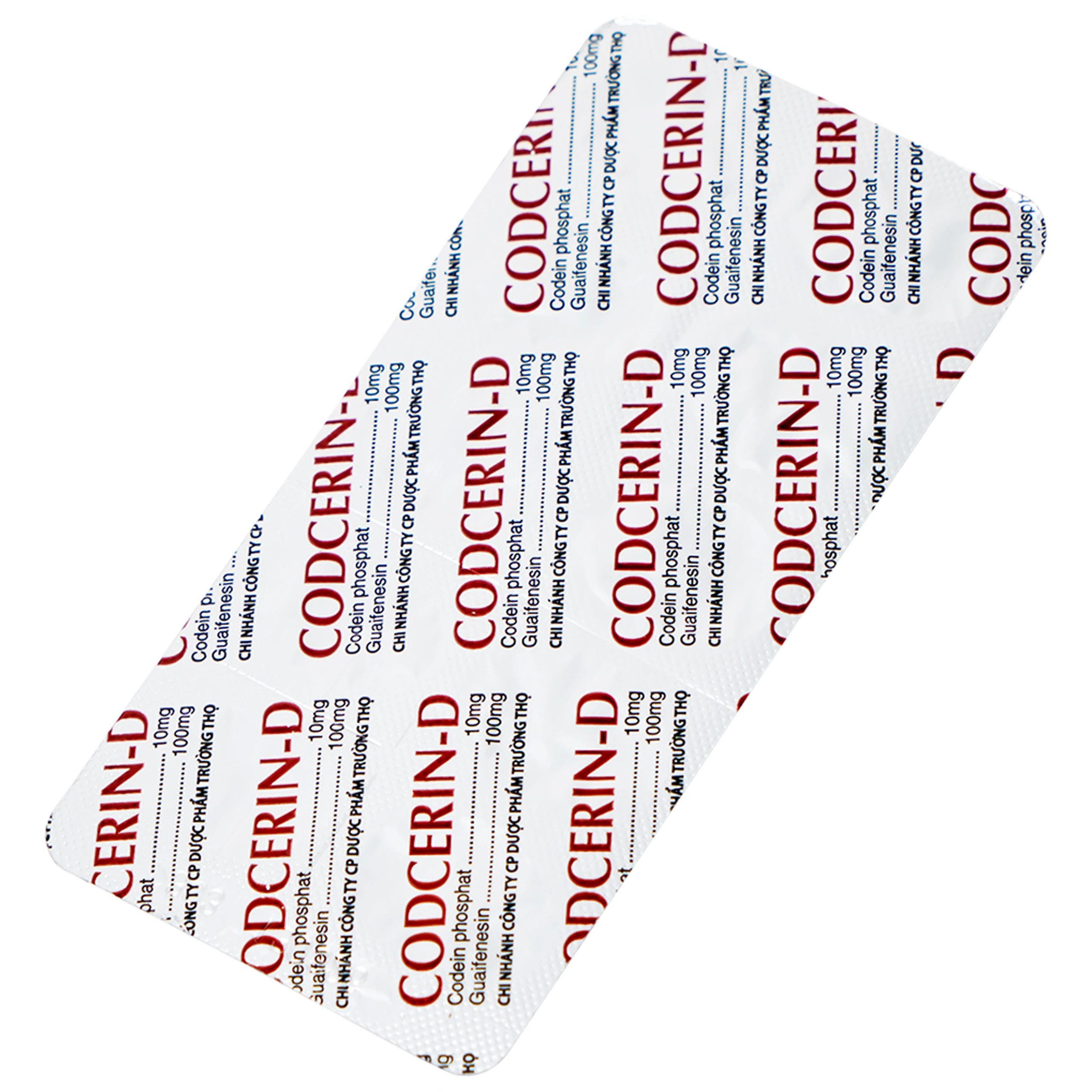 Thuốc CODCERIN-D Trường Thọ điều trị triệu chứng ho khan, ho có đờm, ho do dị ứng (2 vỉ x 10 viên)
