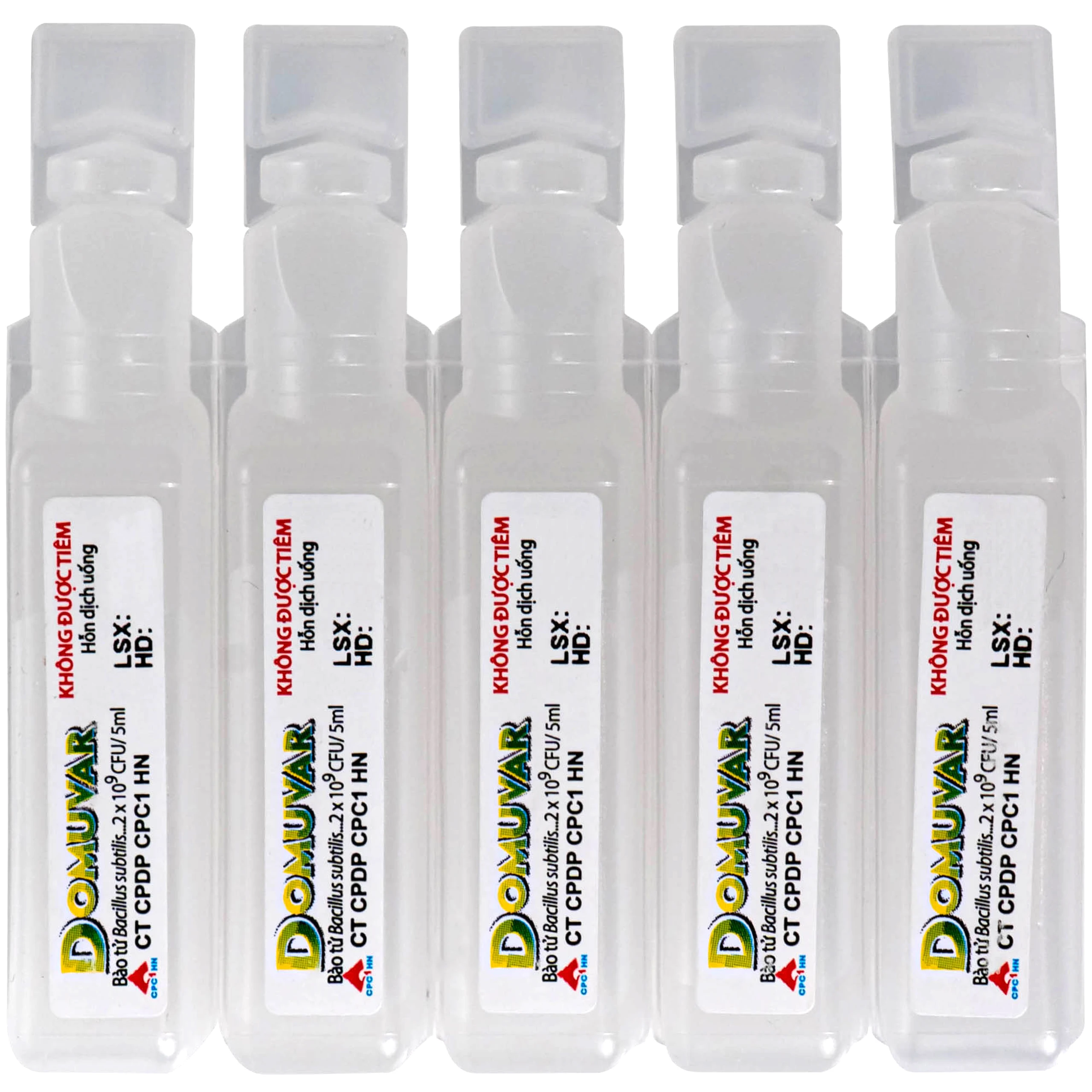 Thuốc Domuvar CPC1 điều trị và phòng ngừa rối loạn hệ vi sinh vật đường ruột (8 vỉ x 5 ống)