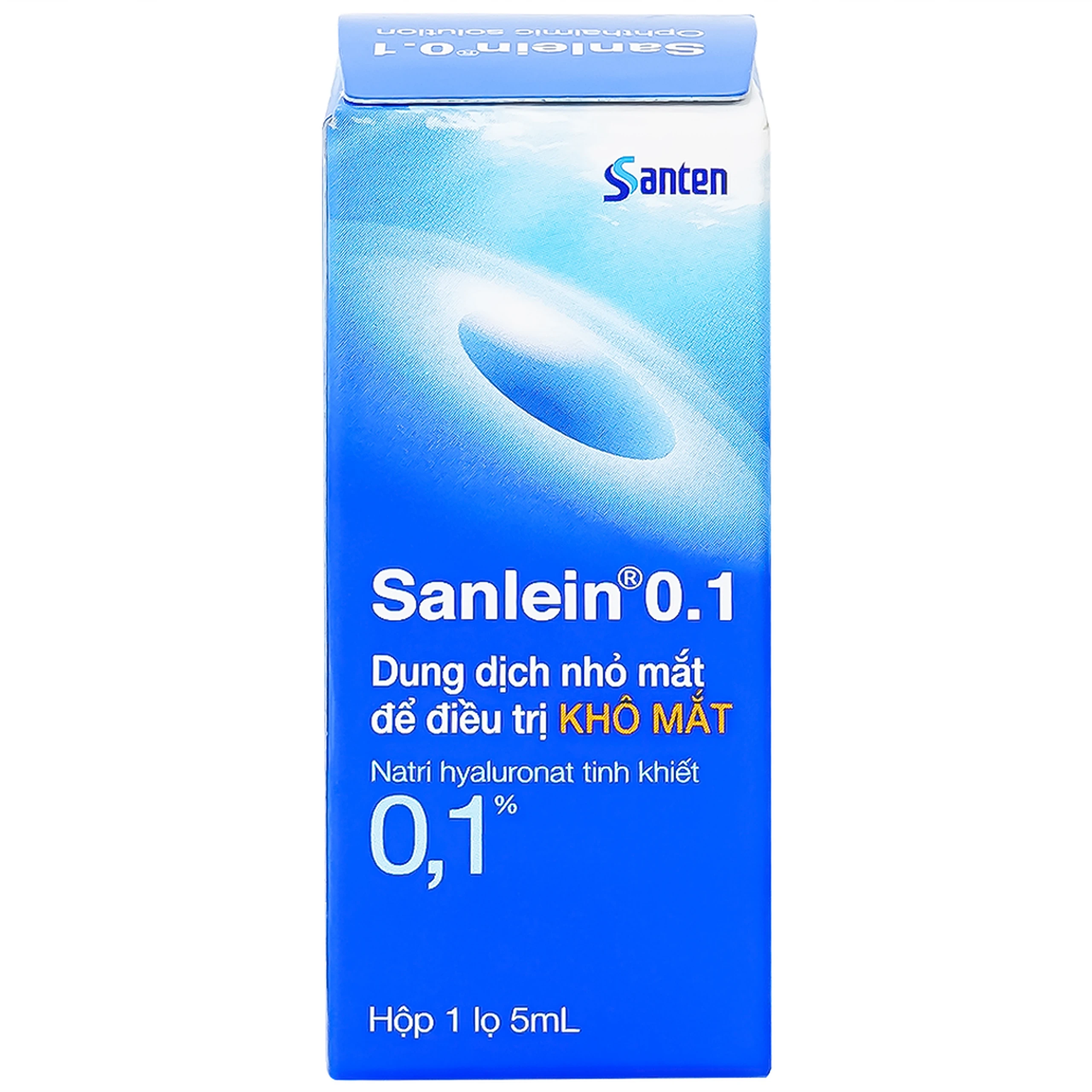 Thuốc nhỏ mắt Sanlein 0.1% Santen hỗ trợ điều trị rối loạn biểu mô kết giác mạc (5ml)
