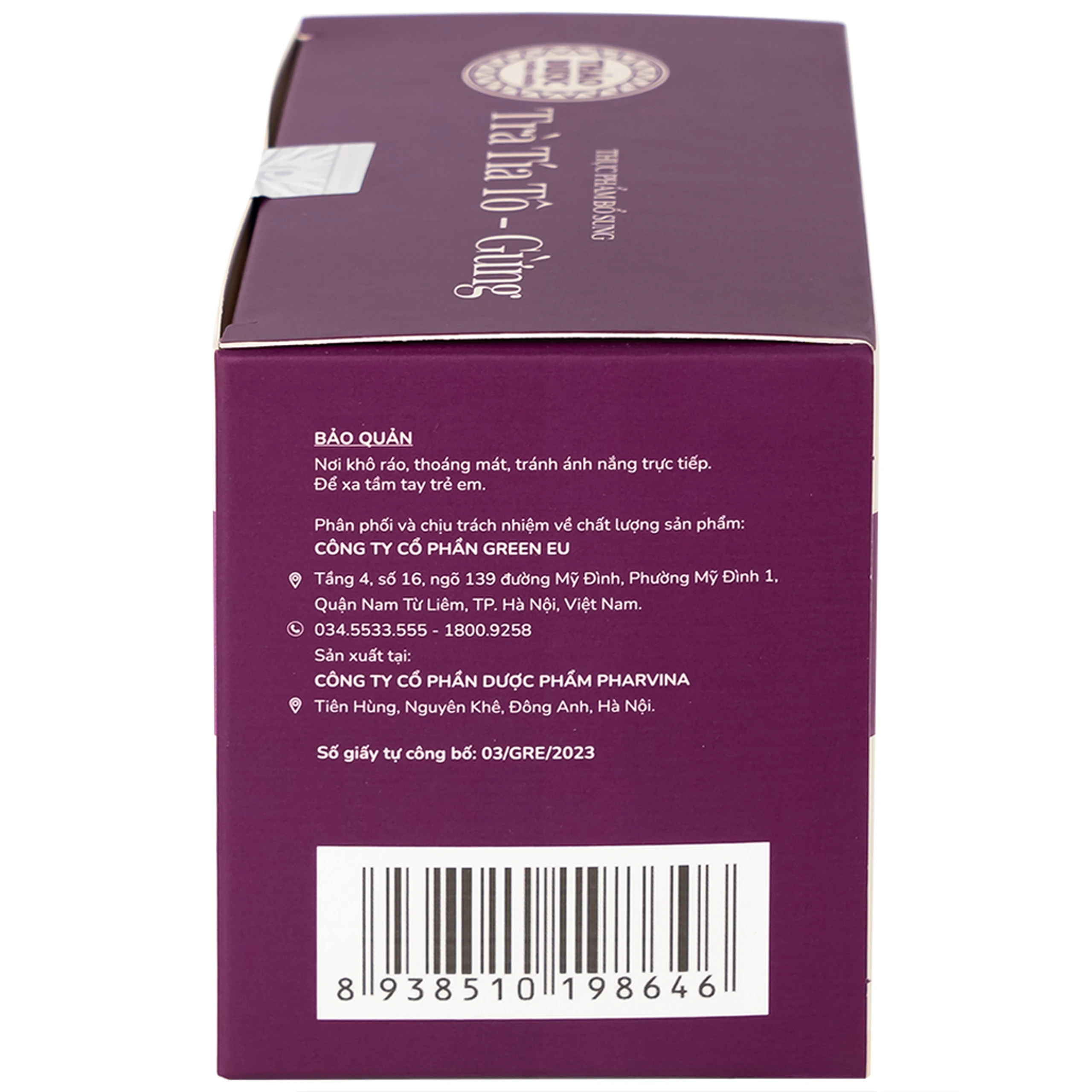 Trà Thảo Dược Tía Tô - Gừng Kami Tea (20 túi lọc x 2g)