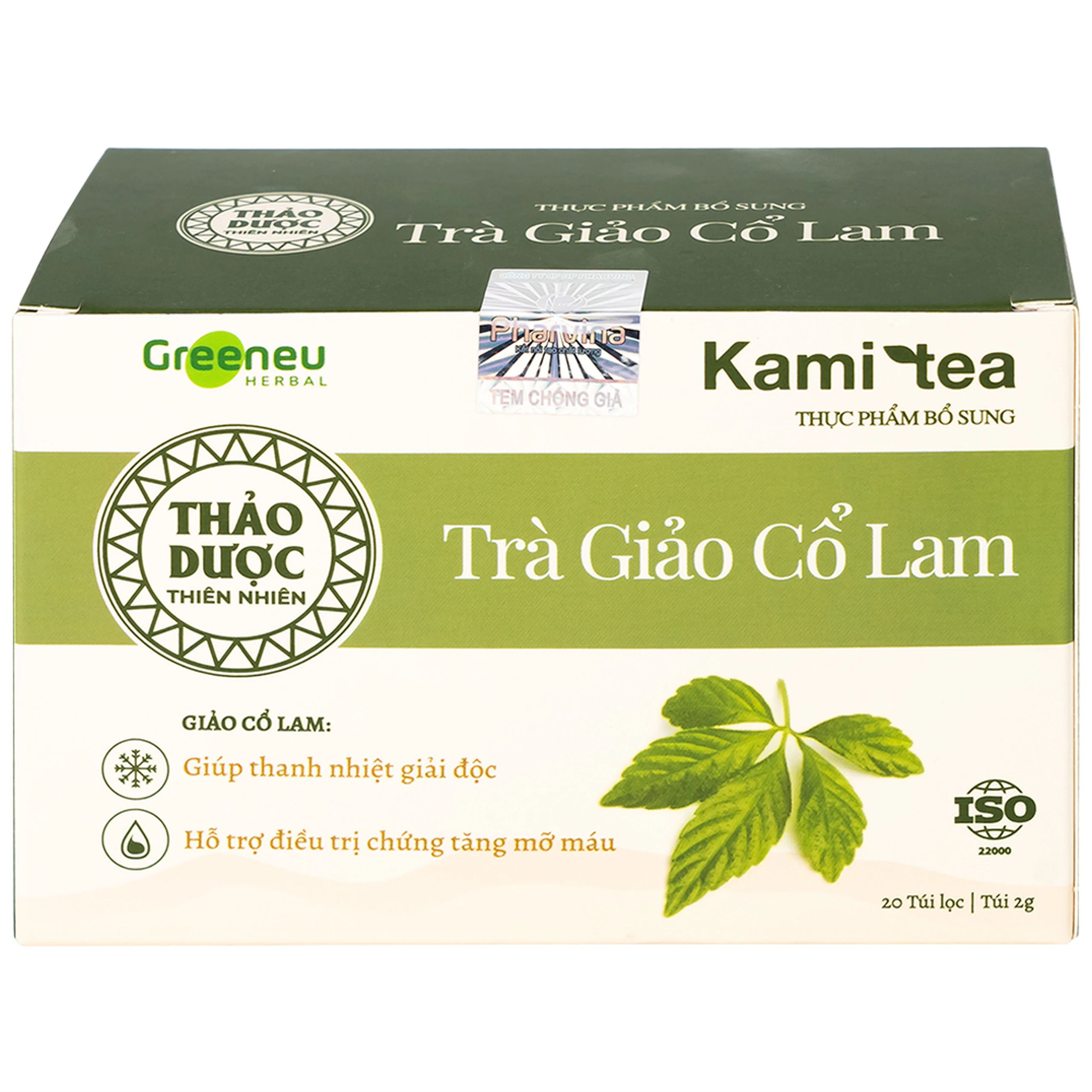 Trà Thảo Dược Giảo Cổ Lam Kami Tea (20 túi lọc x 2g)