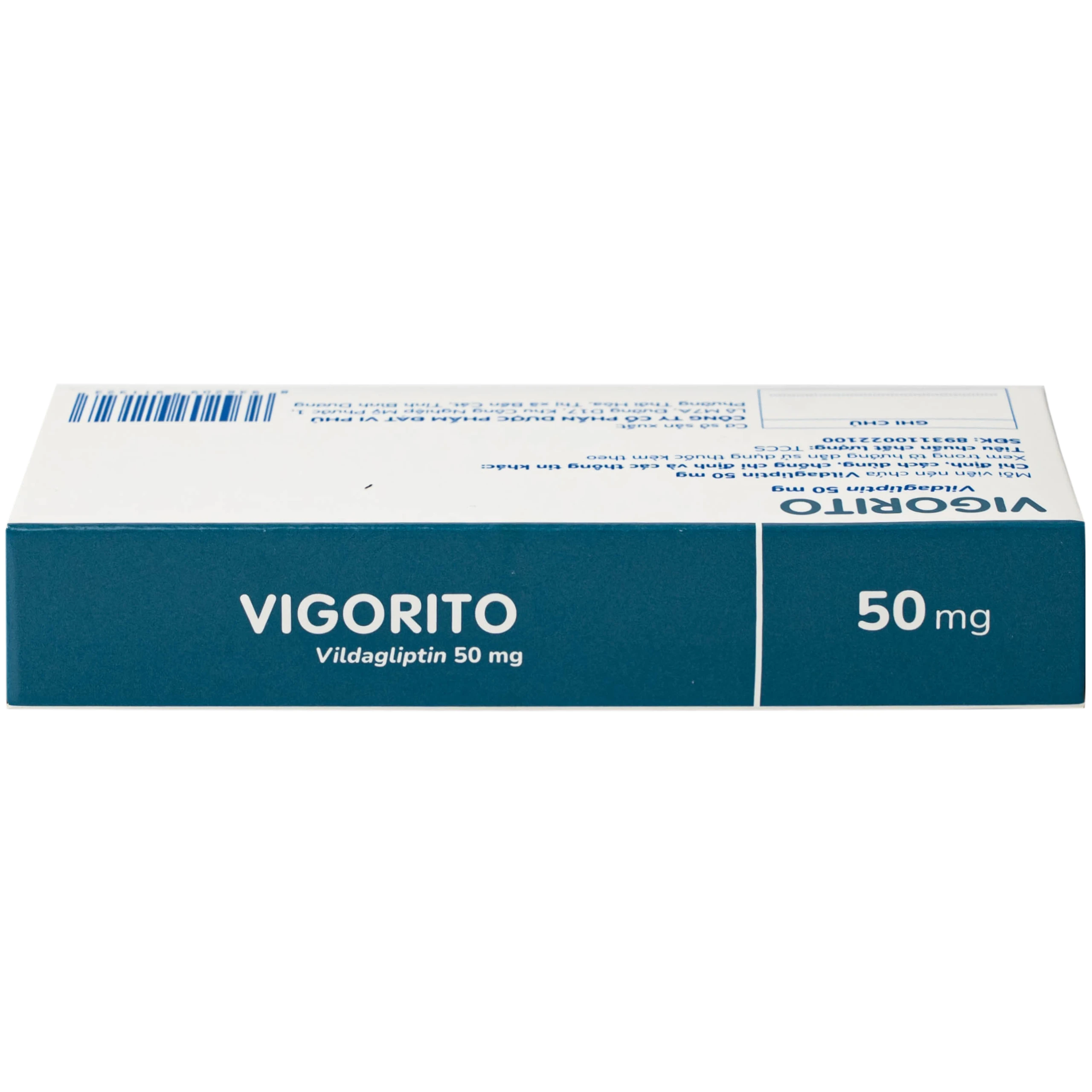 Thuốc Vigorito Davipharm kiểm soát đường huyết ở bệnh đái tháo đường típ 2 (3 vỉ x 10 viên) 