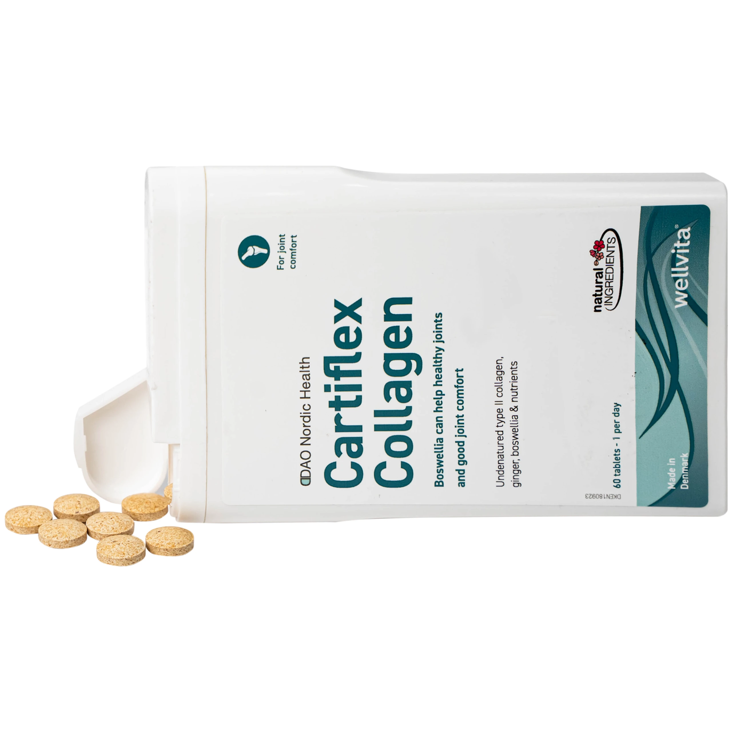 Viên uống hỗ trợ tăng cường sức khỏe xương khớp Cartiflex Collagen DAO Nordic Health (60 viên)