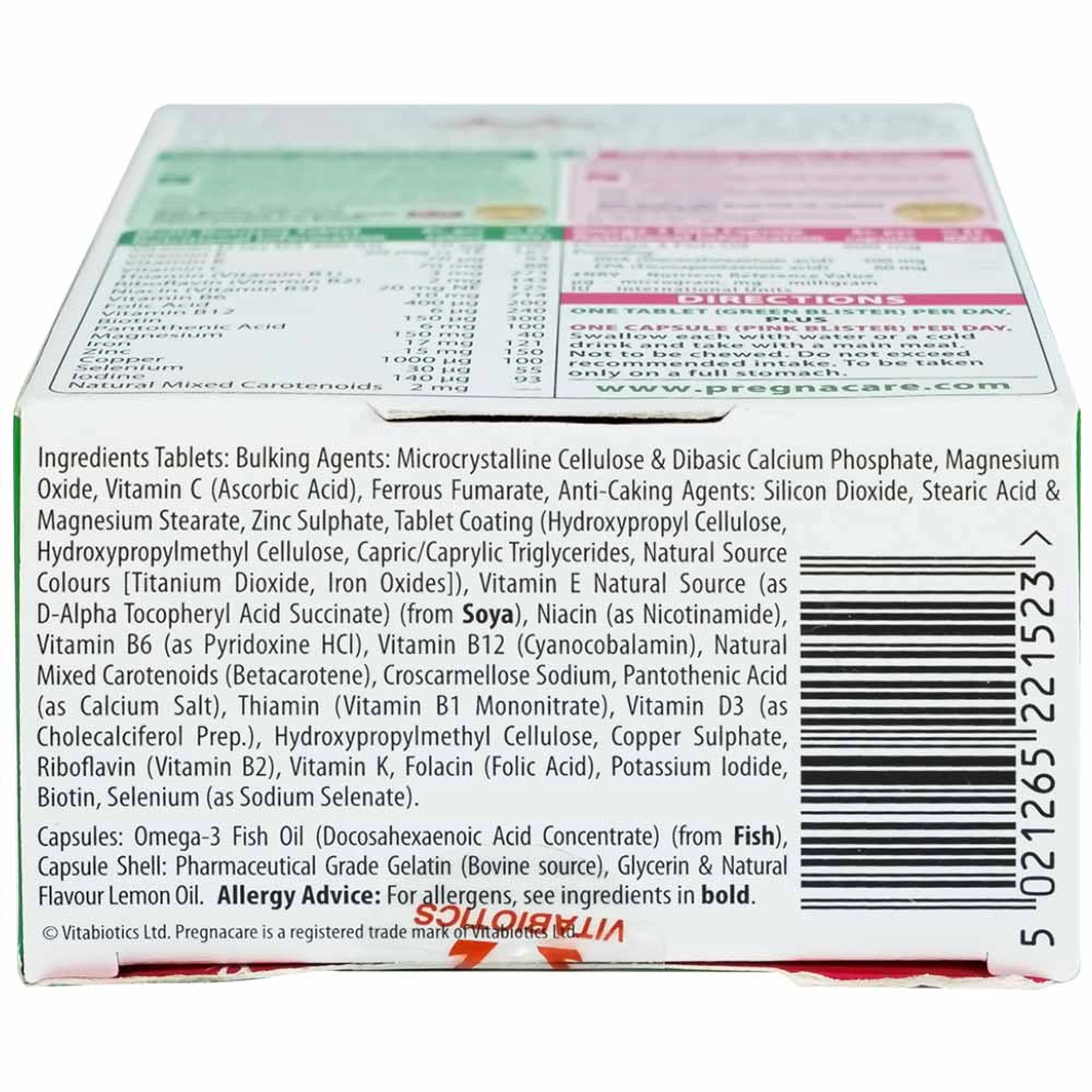 Viên uống bổ sung Vitamin Omega-3 và khoáng chất Vitabiotics Pregnacare Plus (56 viên)