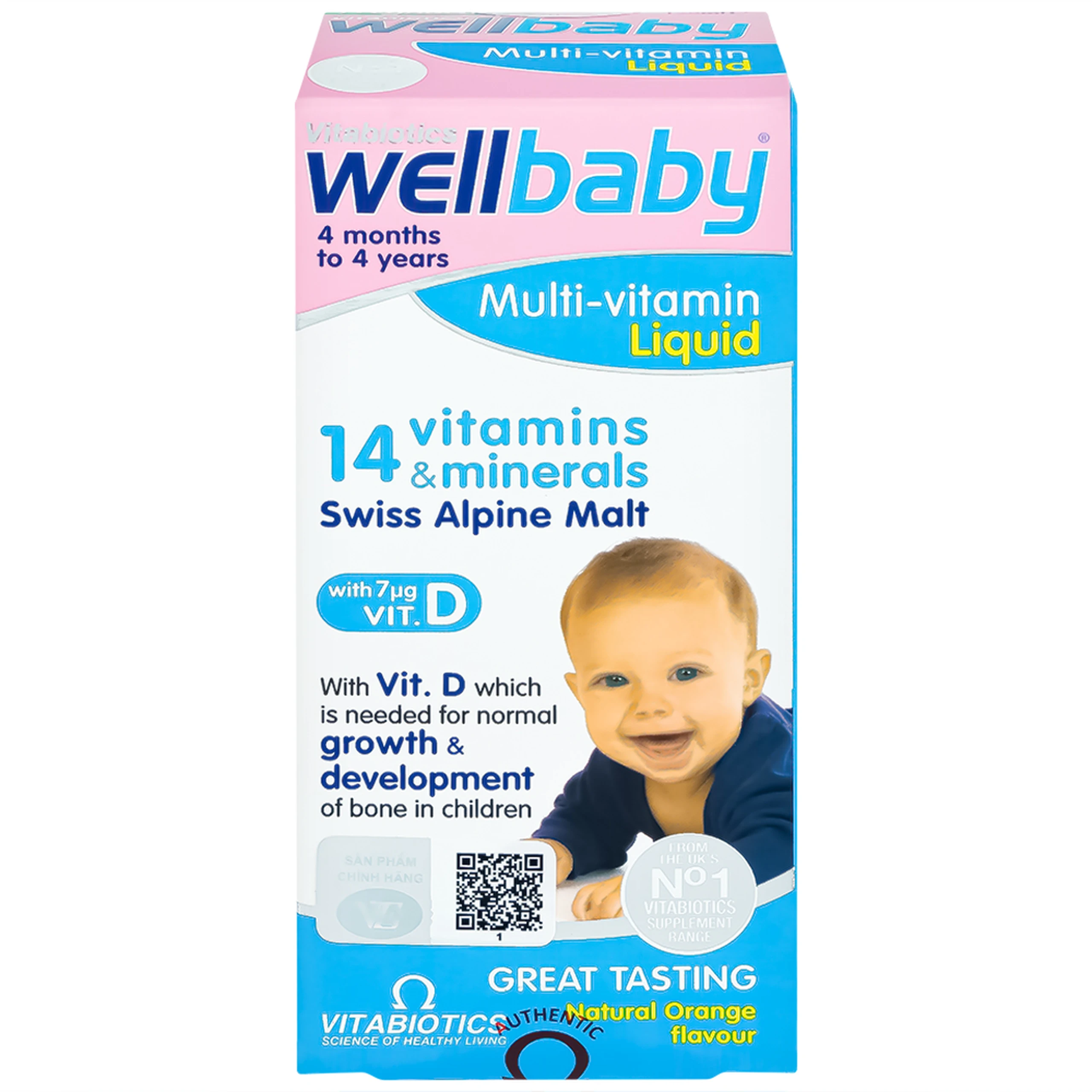 Siro bổ sung vitamin khoáng chất cho trẻ Vitabiotics Wellbaby Multi-Vitamin Liquid (150ml)