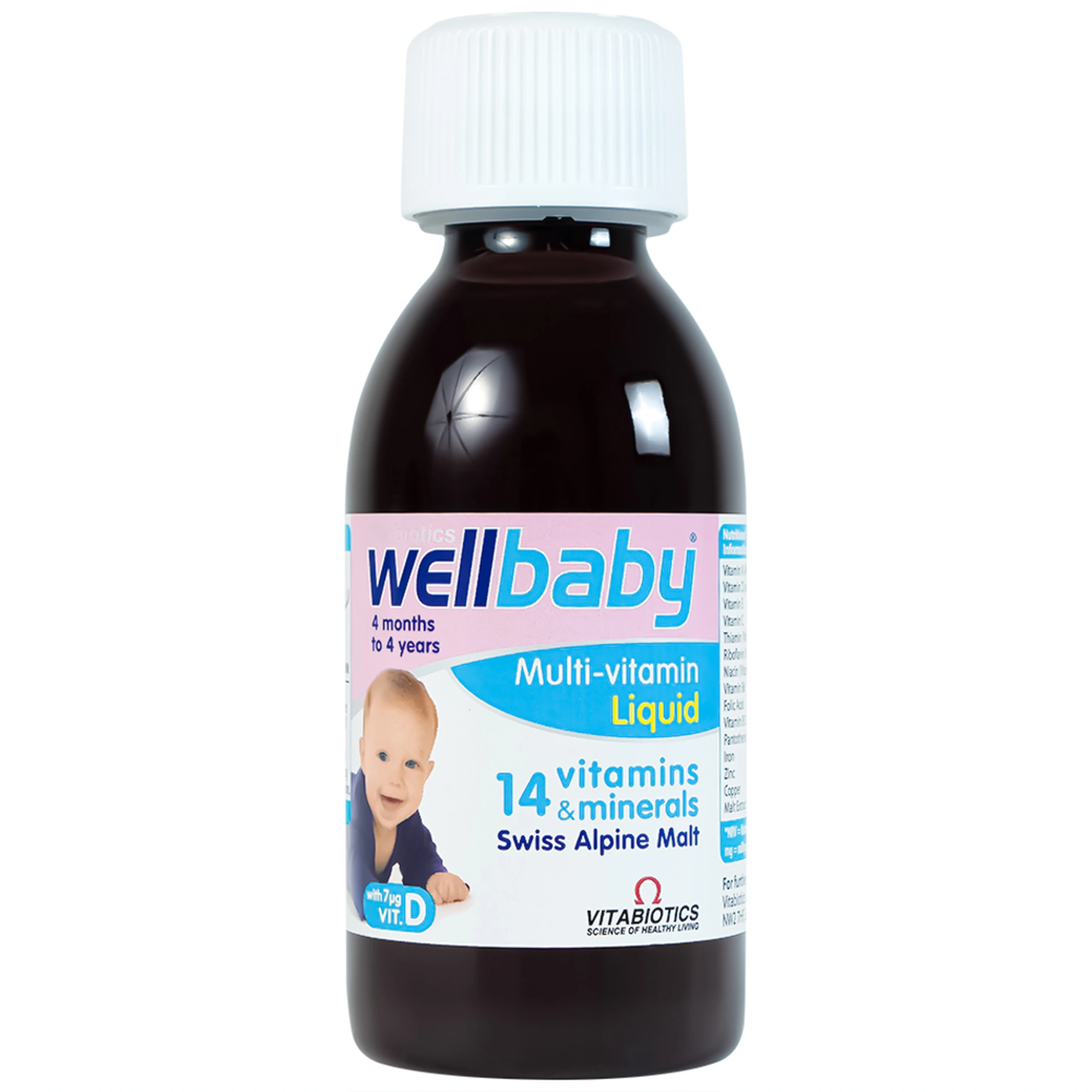Siro bổ sung vitamin khoáng chất cho trẻ Vitabiotics Wellbaby Multi-Vitamin Liquid (150ml)