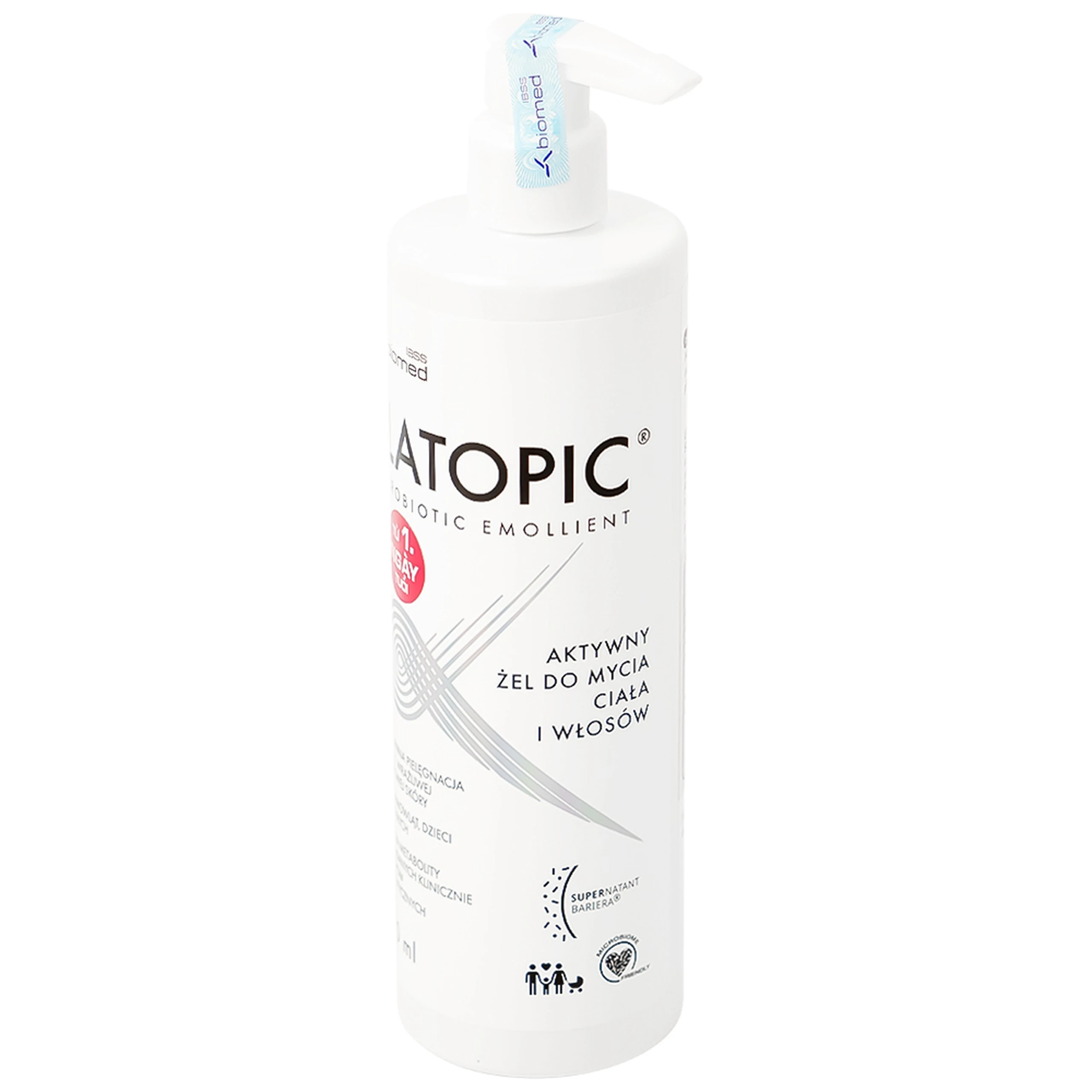 Gel tắm gội cho da kích ứng Latopic Probiotic Emollient Active 400ml