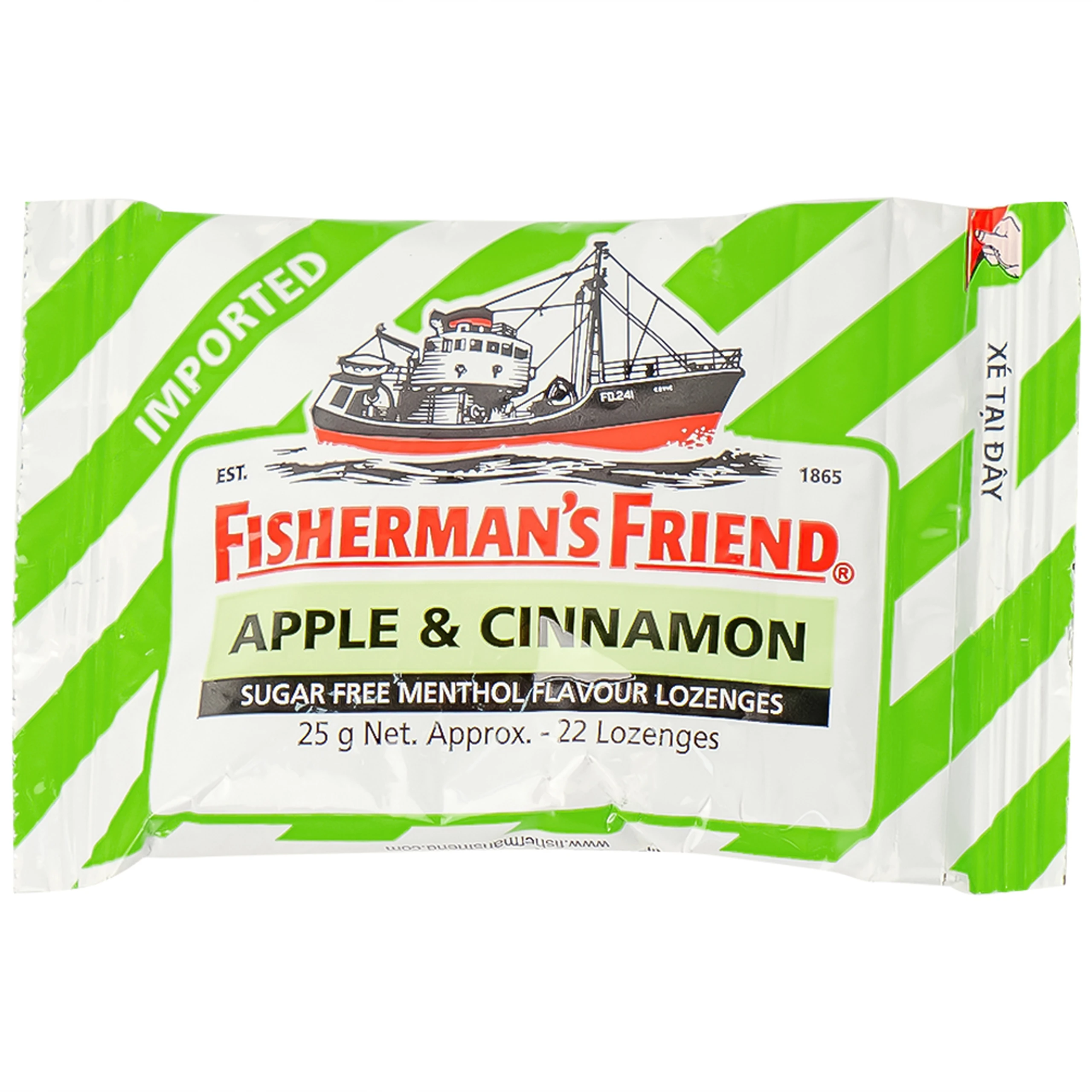 Kẹo Con Tàu Vị Táo Quế Fisherman's Friend (25g)