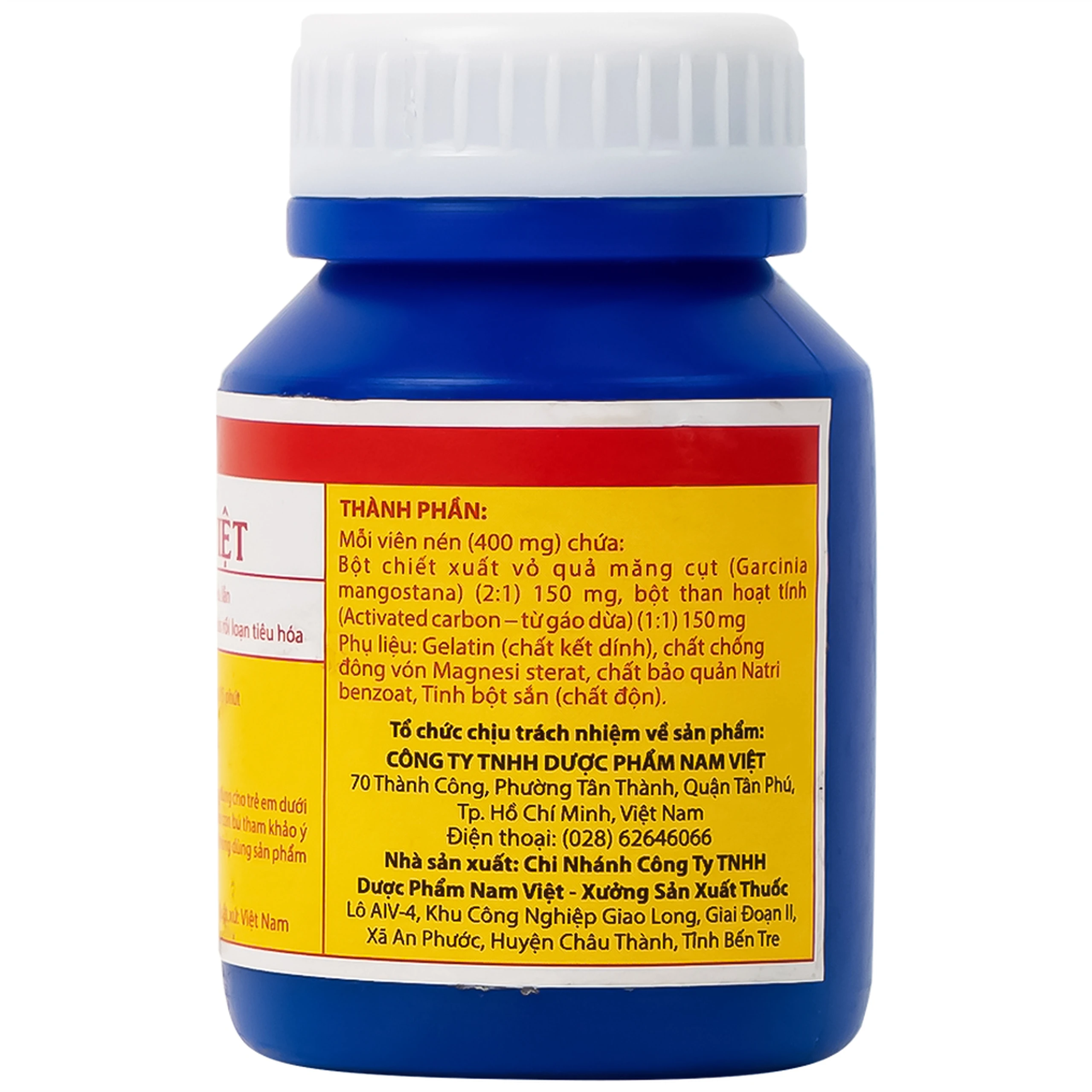 Viên hỗ trợ giảm triệu chứng đầy hơi Carbo Nam Việt (100 viên)