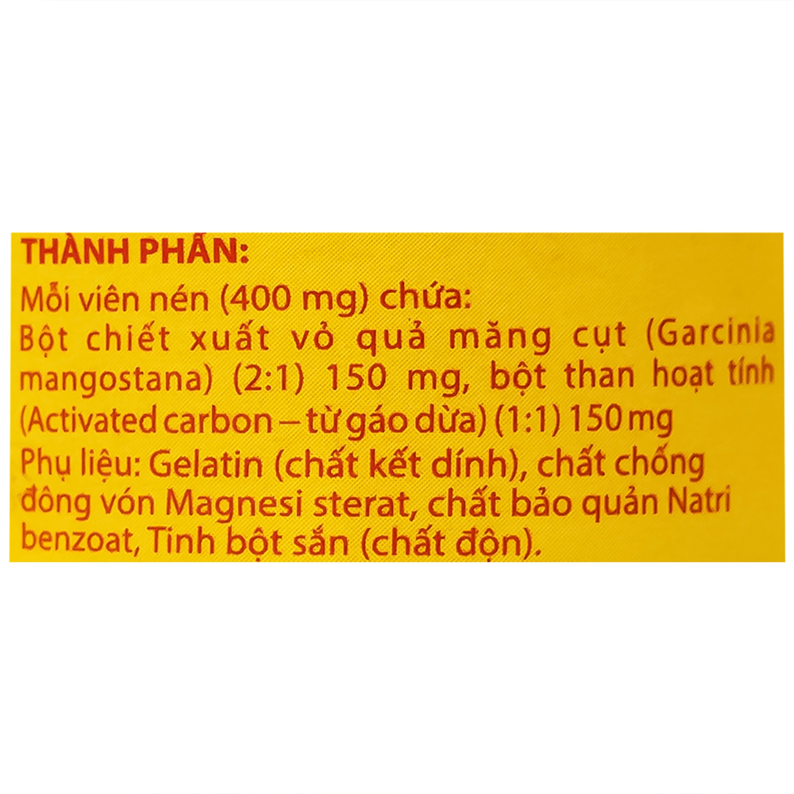 Viên hỗ trợ giảm triệu chứng đầy hơi Carbo Nam Việt (100 viên)