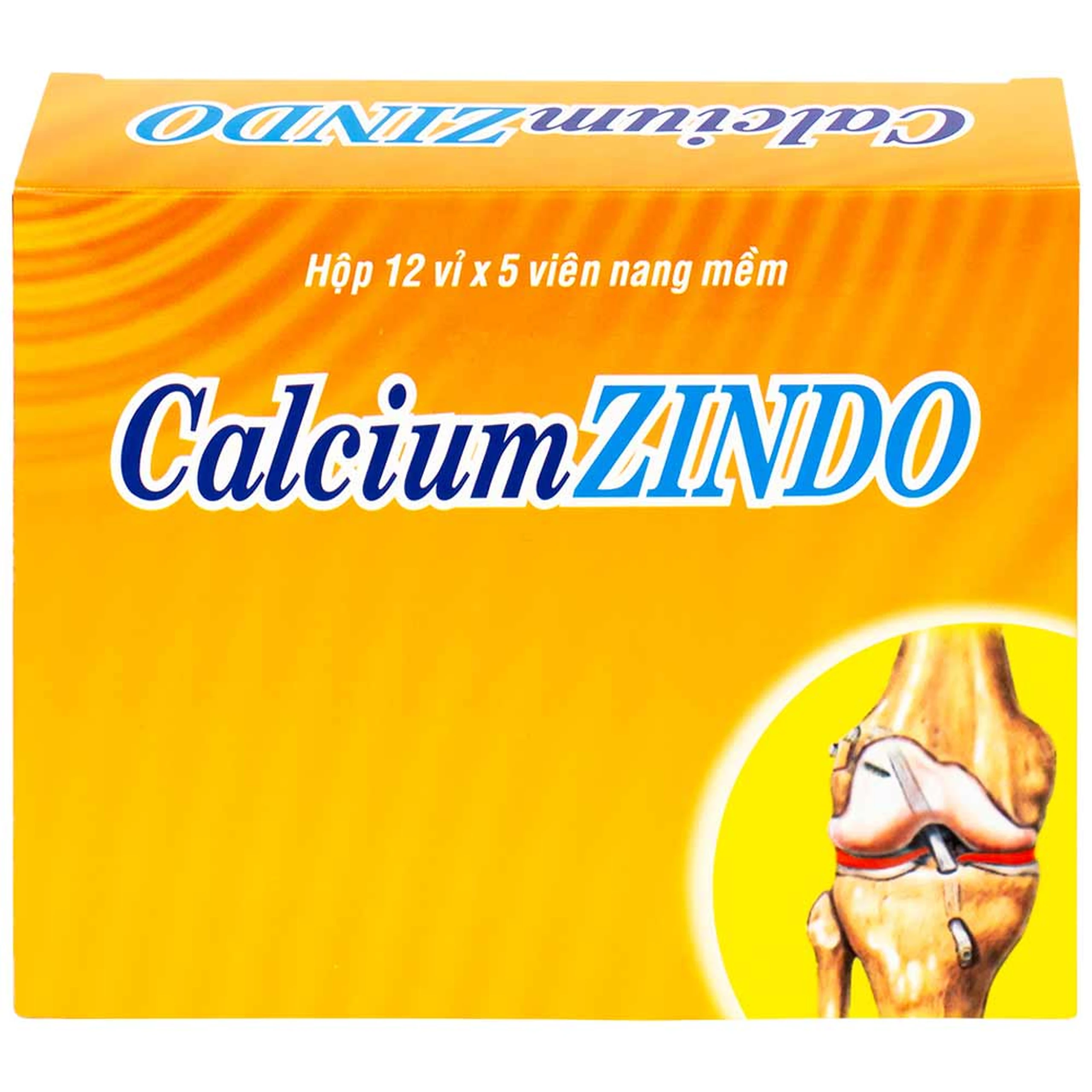 Viên nang mềm CalciumZindo USA NIC Pharma bổ sung canxi và vitamin D, phòng và điều trị loãng xương (12 vỉ x 5 viên)