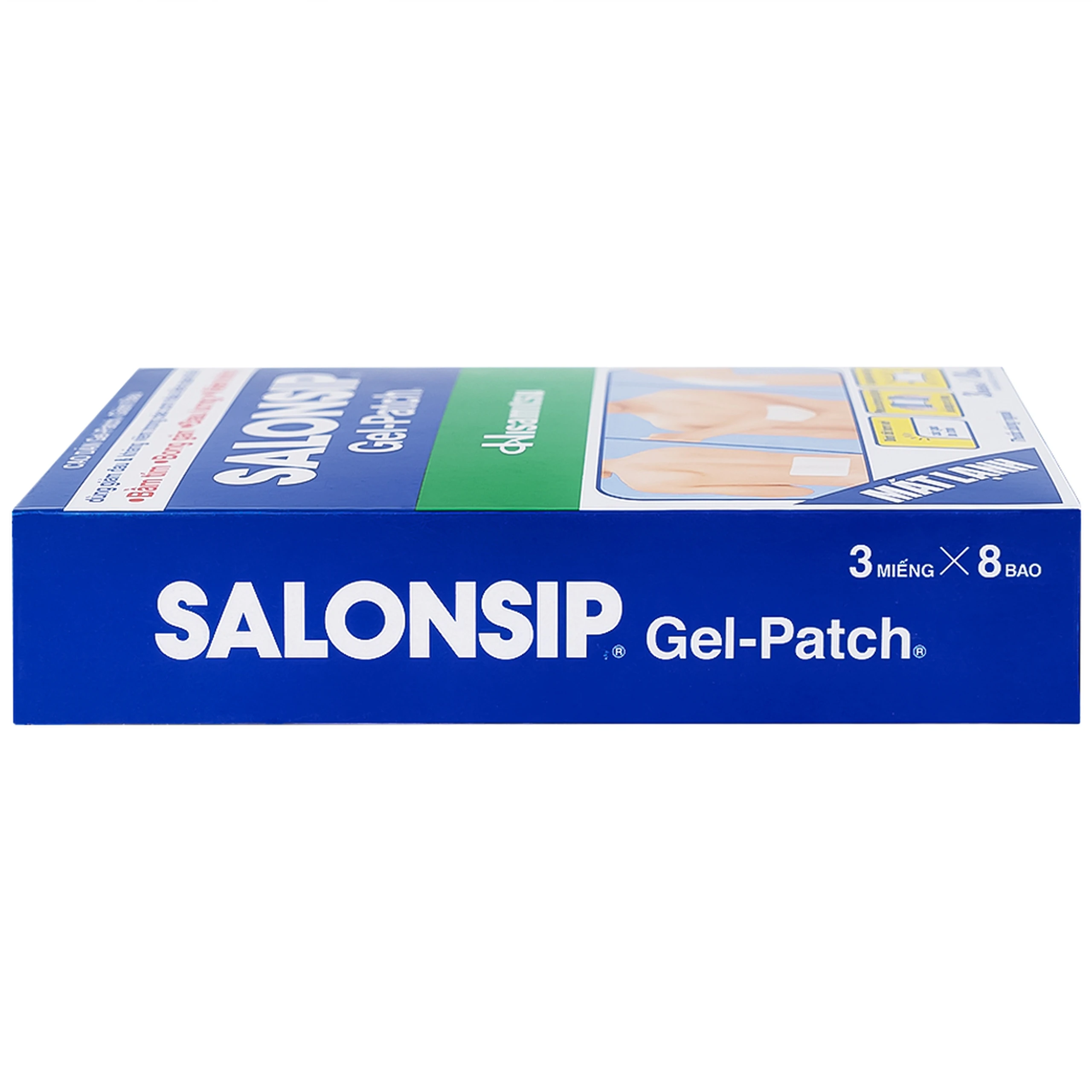 Cao dán Salonsip Gel - Patch Hisamitsu giảm đau, kháng viêm do mỏi cơ, đau cơ (8 gói x 3 miếng)
