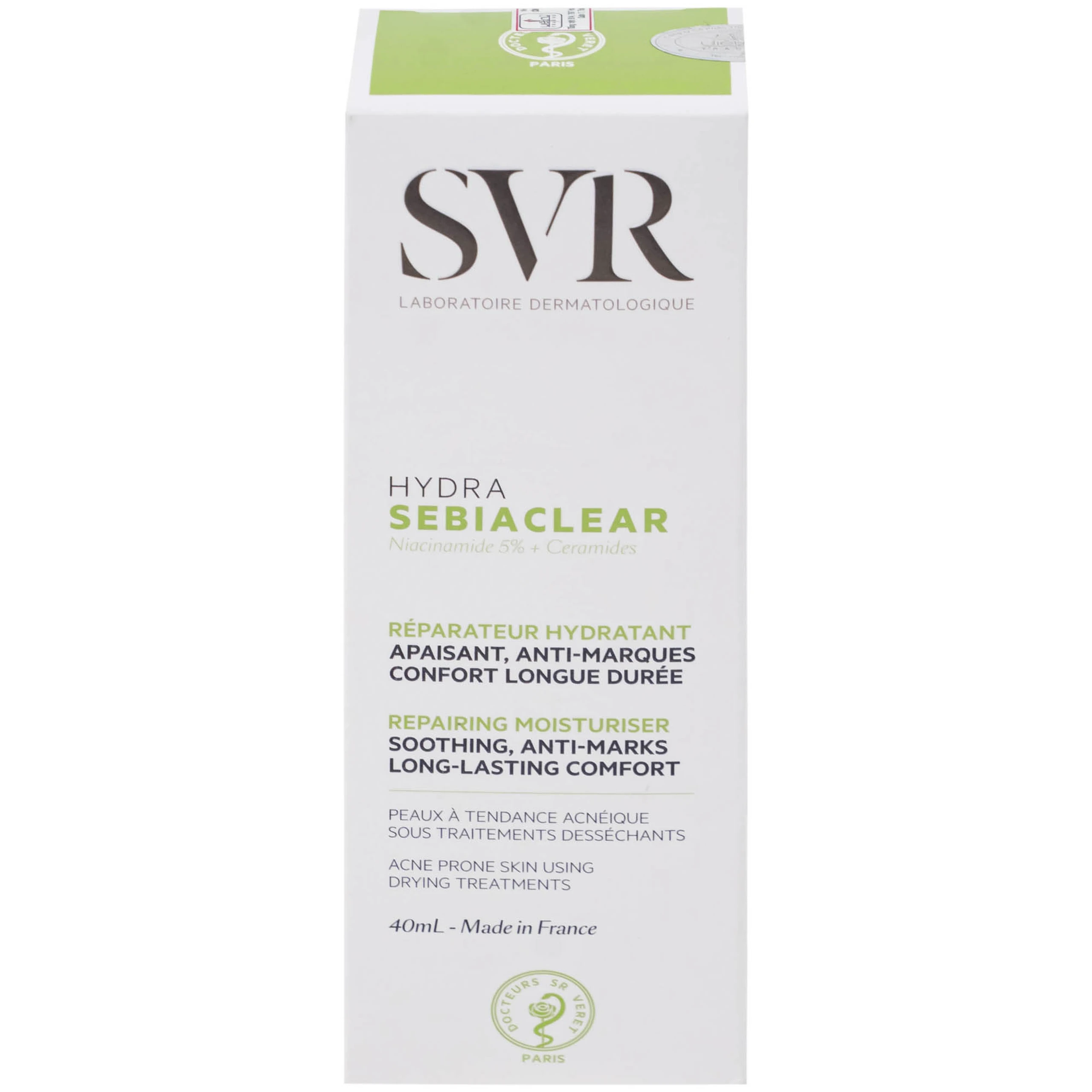 Kem bôi SVR Sebiaclear Hydra dưỡng ẩm cho da dầu mụn (40ml)