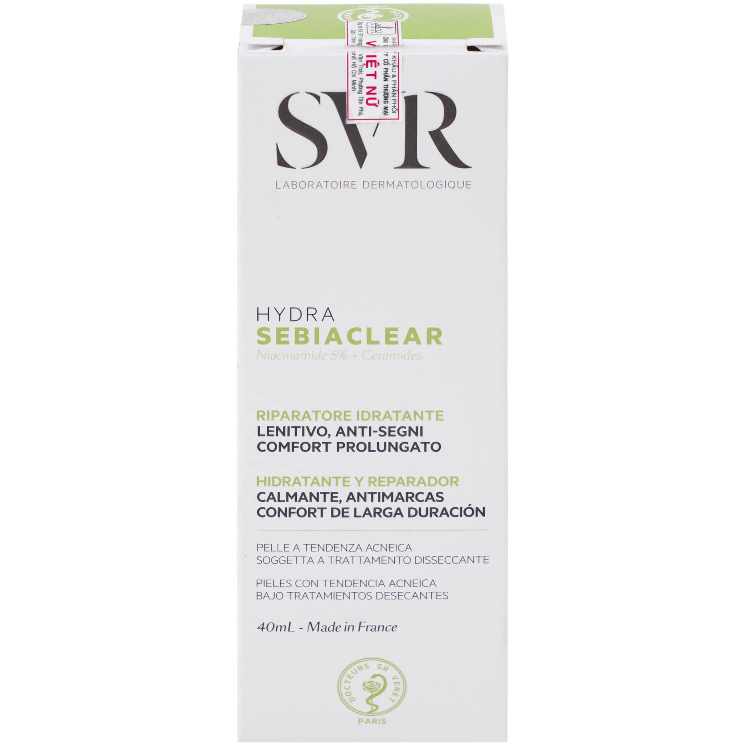Kem bôi SVR Sebiaclear Hydra dưỡng ẩm cho da dầu mụn (40ml)