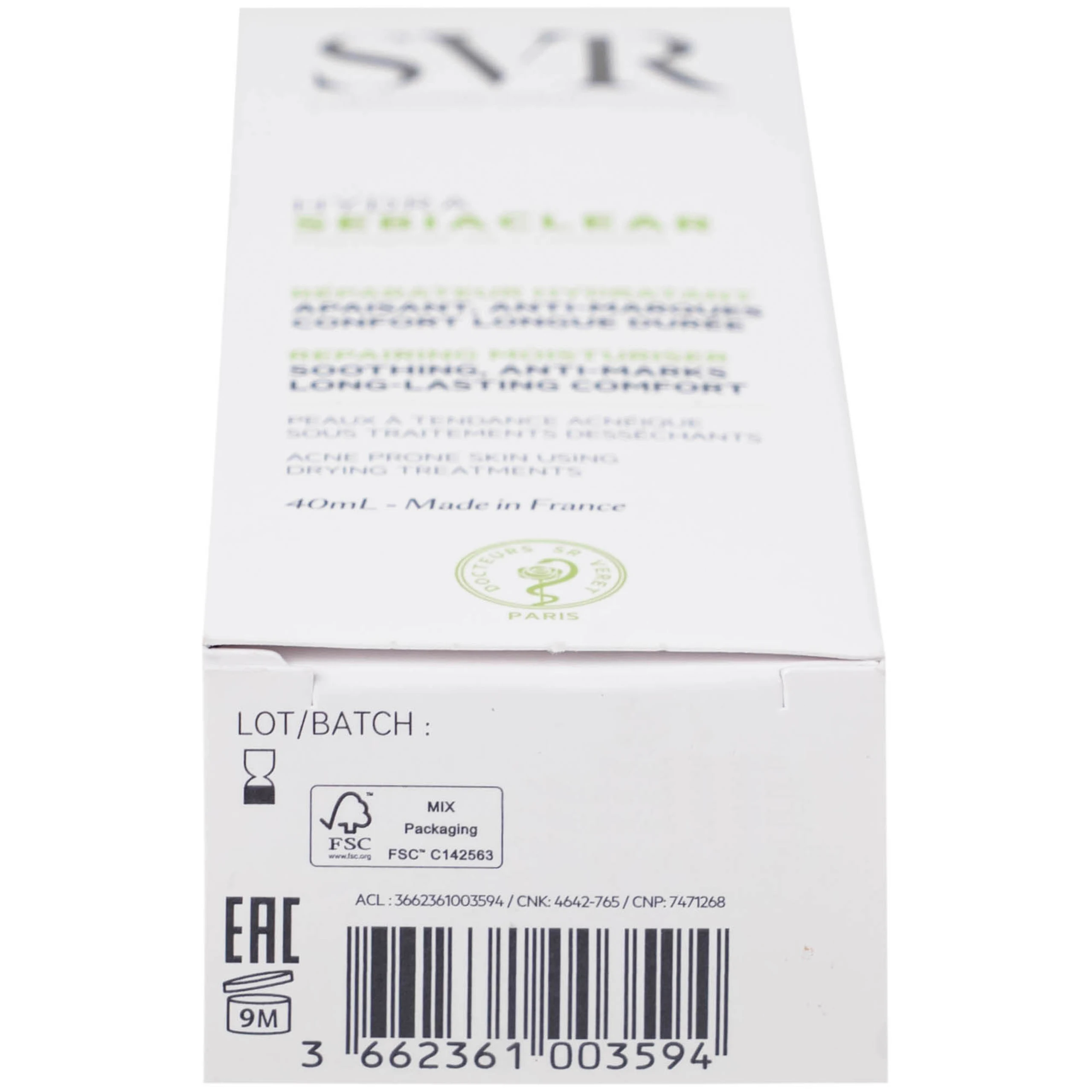 Kem bôi SVR Sebiaclear Hydra dưỡng ẩm cho da dầu mụn (40ml)