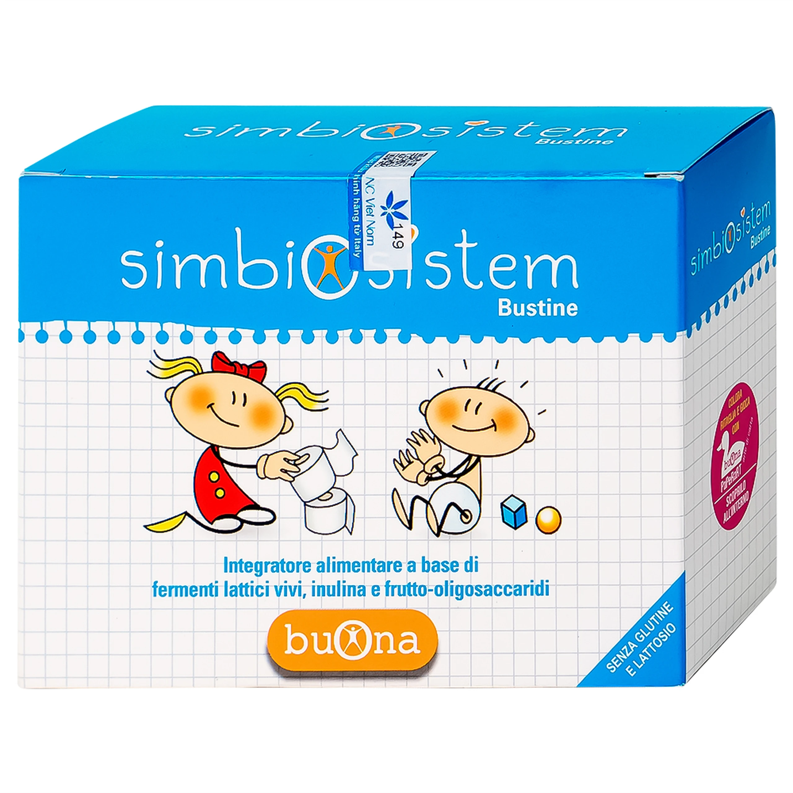 Bổ sung chất xơ và lợi khuẩn Bouna Simbiosistem Bustine (20 gói)