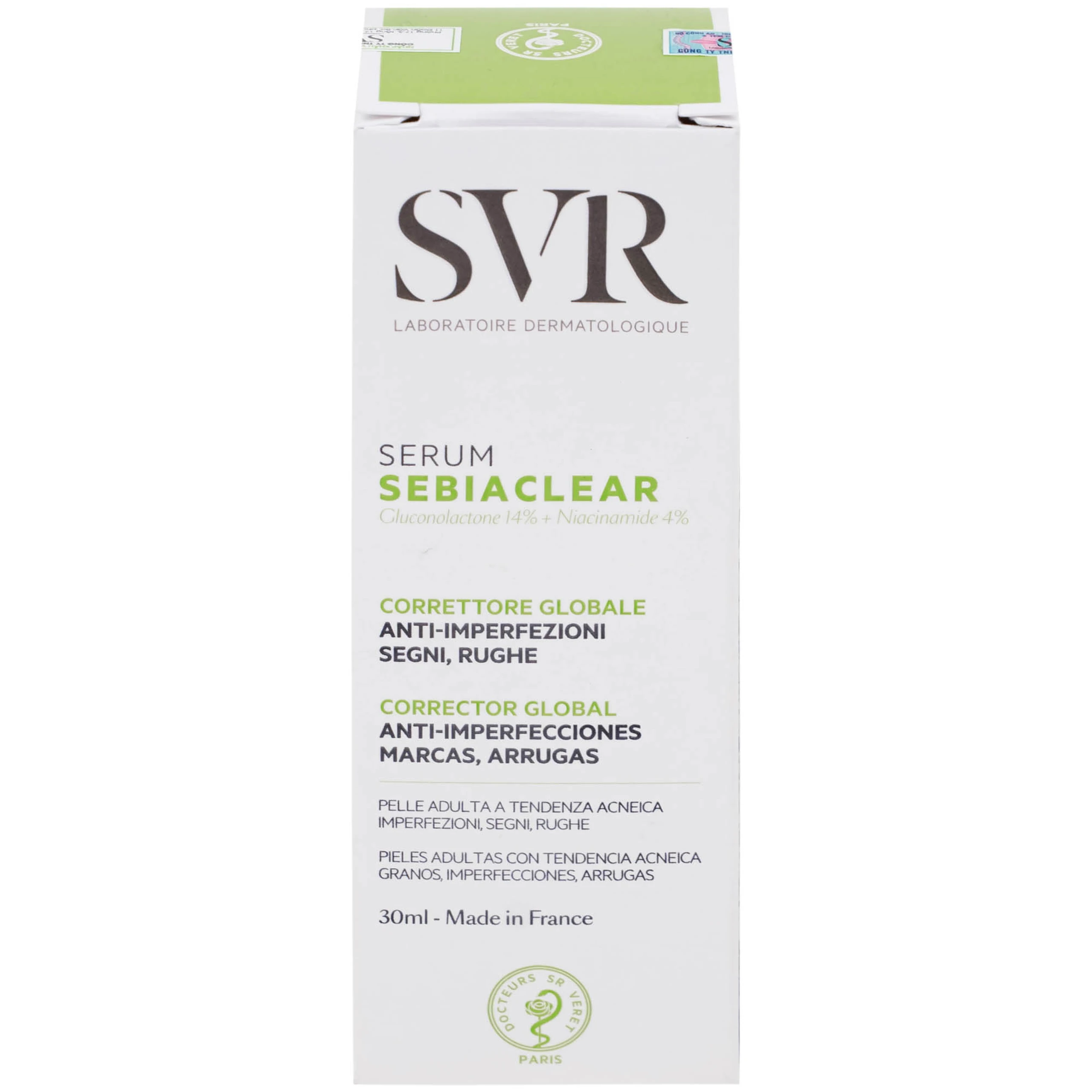 Tinh chất SVR Sebiaclear Serum giảm mụn mờ thâm, làm mịn da (30ml)
