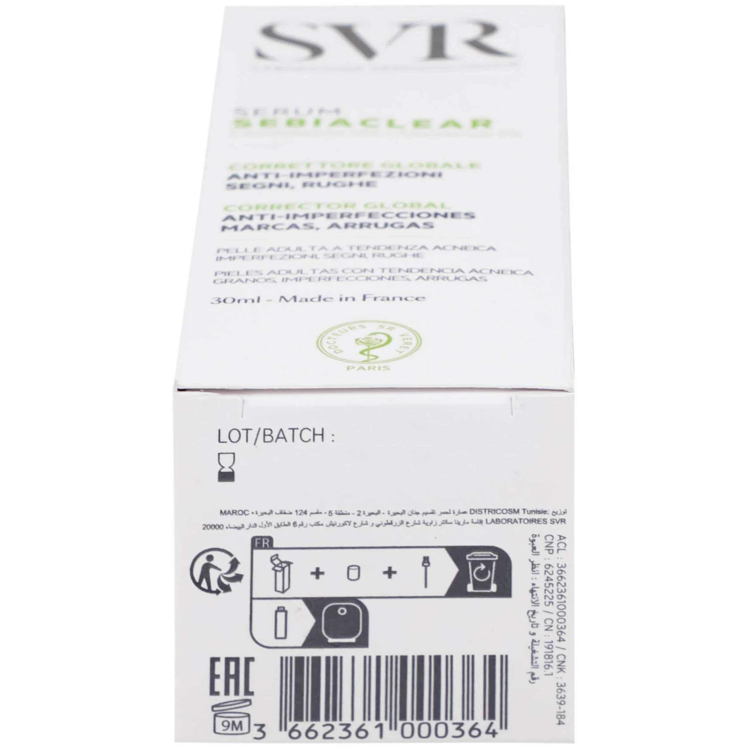 Tinh chất SVR Sebiaclear Serum giảm mụn mờ thâm, làm mịn da (30ml)